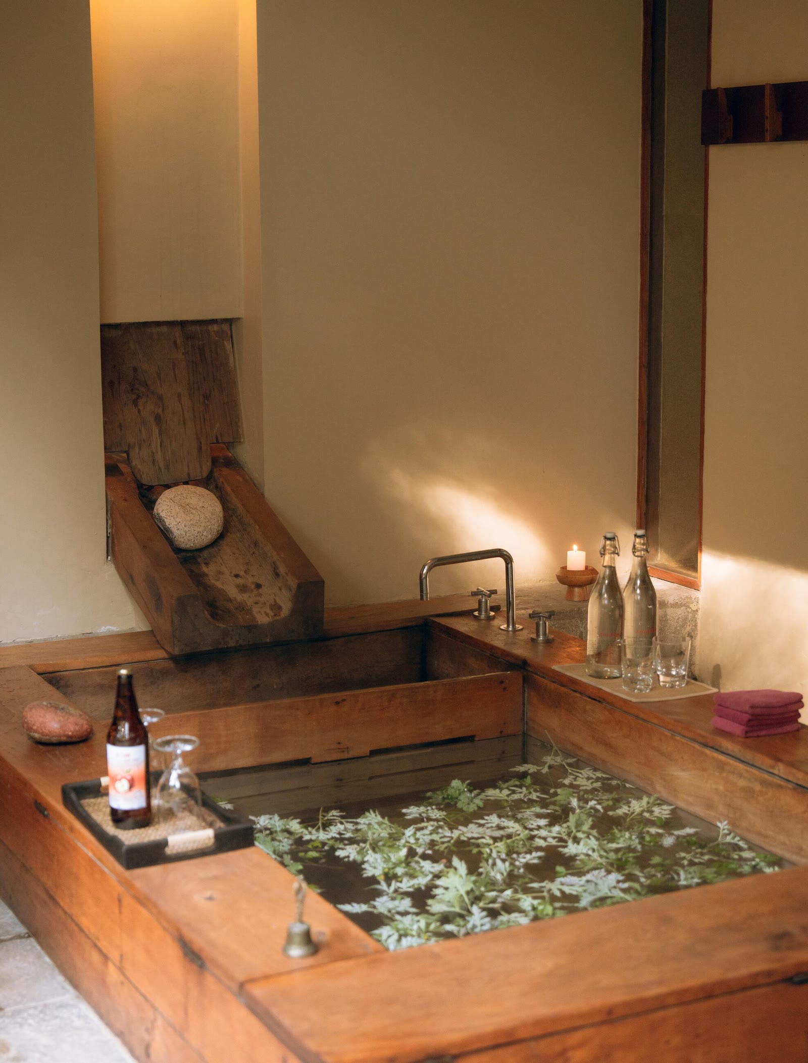 The hot stone bath at Amankora, Bhutan