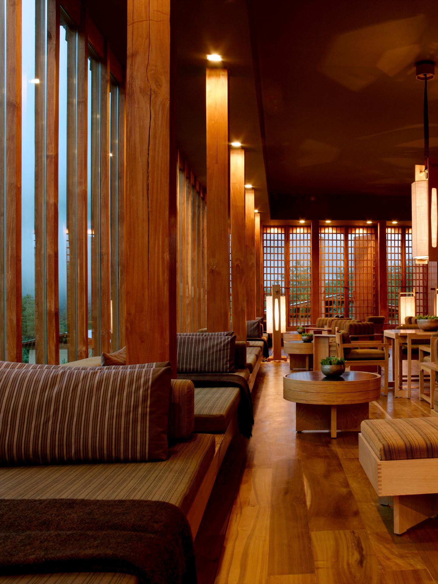 The living room of a suite at Amankora Paro, Bhutan