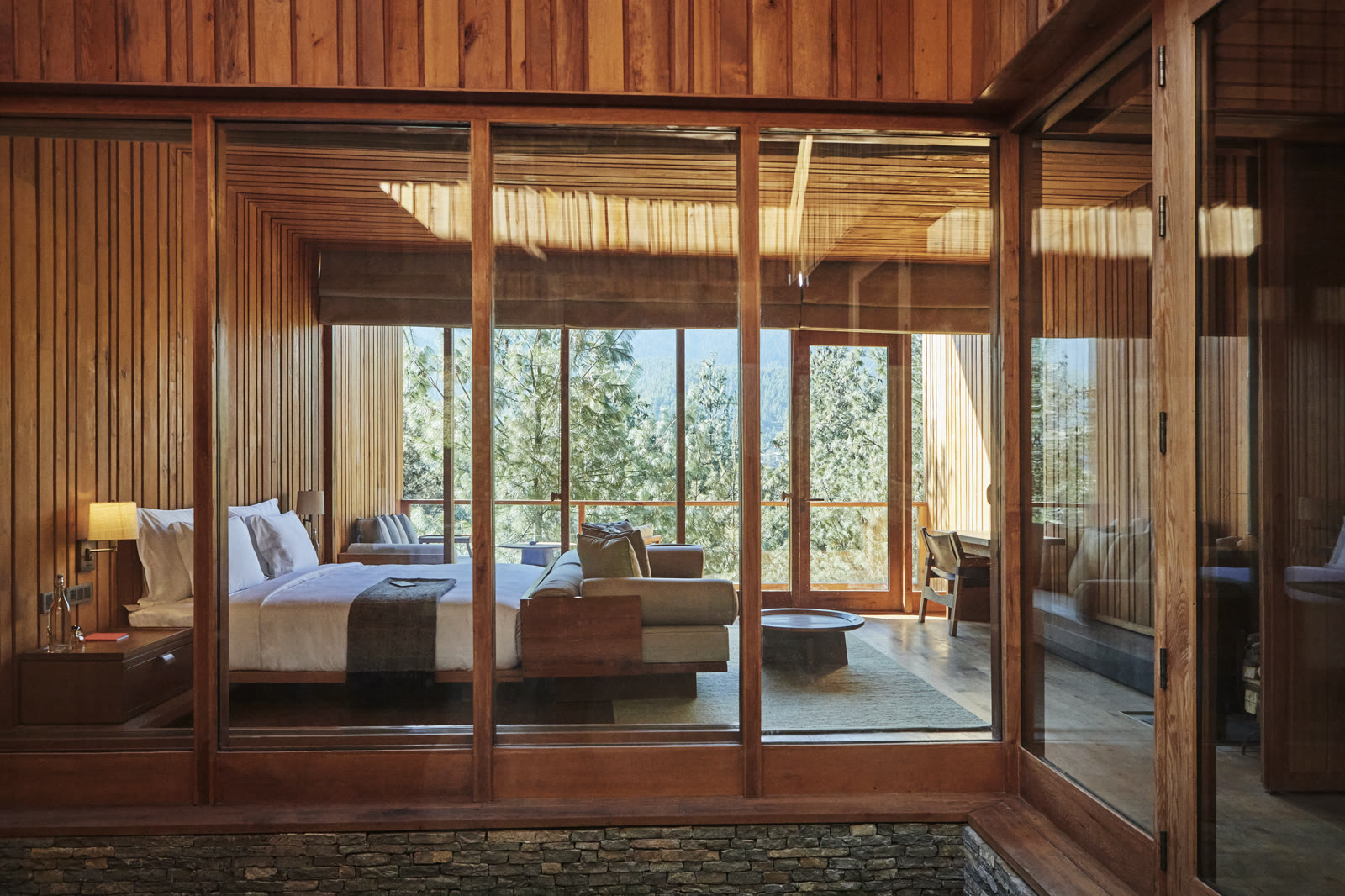 The interior of a Suite at Six Senses Bumthang, Bhutan
