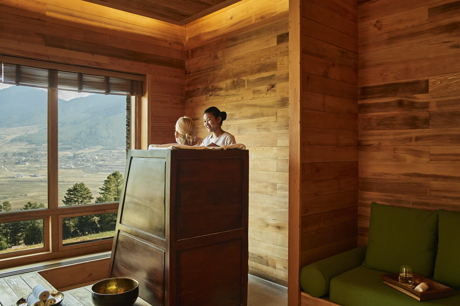 The Swedana steam treatment at the spa, Six Senses Gangtey, Bhutan