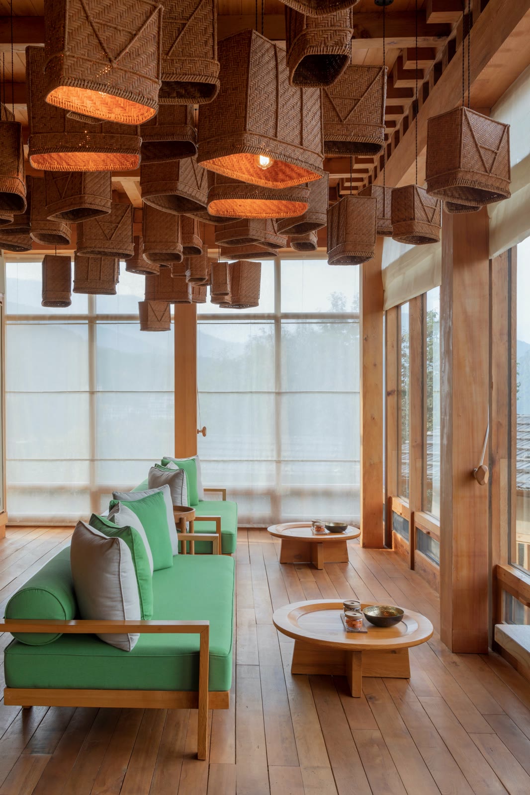 The spa reception at Six Senses Punakha, Bhutan