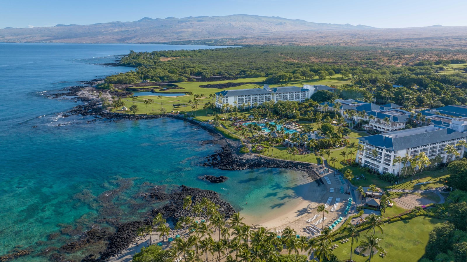 Aerial of the Fairmont Orchid on the Kohala Coast