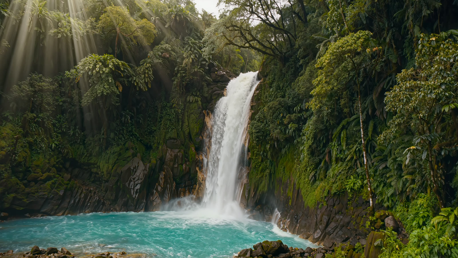 La Fortuna Waterfall in the Costa Rican rainforest