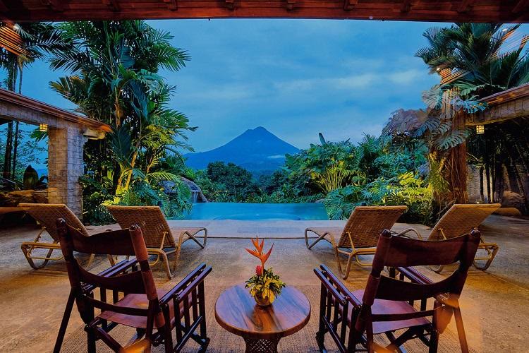 Volcano and rainforest view from The Springs
