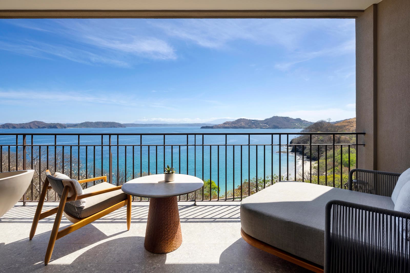 Ocean-view room at the Waldorf Astoria, Punta Cacique