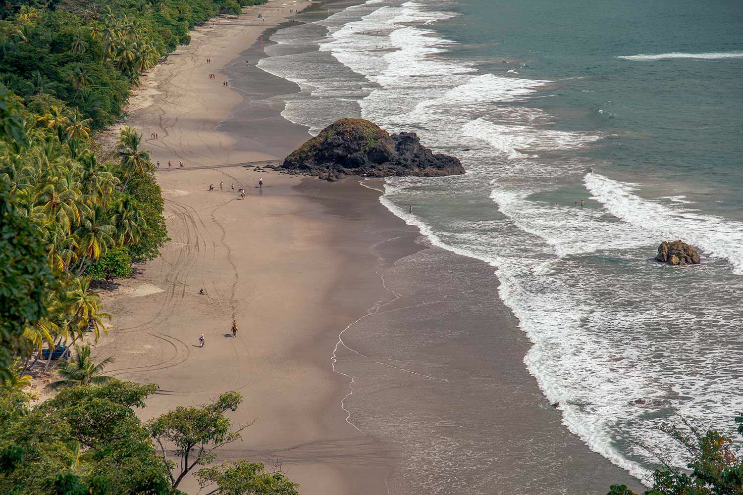 The beach and point at Manuel Antonio