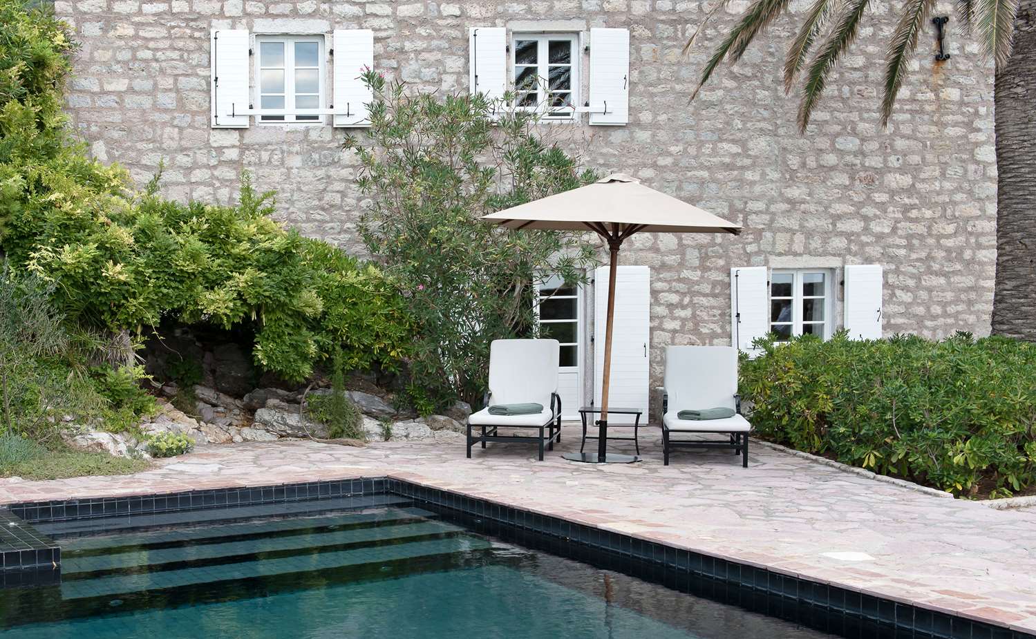 The private plunge pool of a cottage at Aman Sveti Stefan