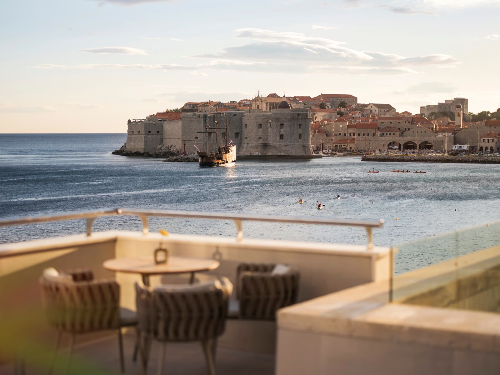 The view to the old town walls from the Hotel Excelsior Dubrovnik
