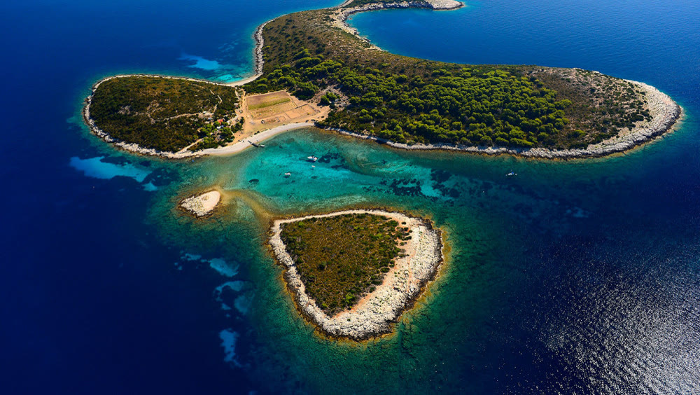 The Blue Cave and Stiniva cove near Vis