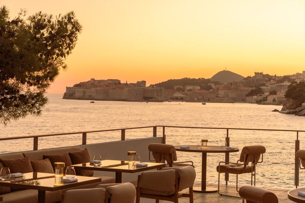 The bathing terrace at Villa Dubrovnik