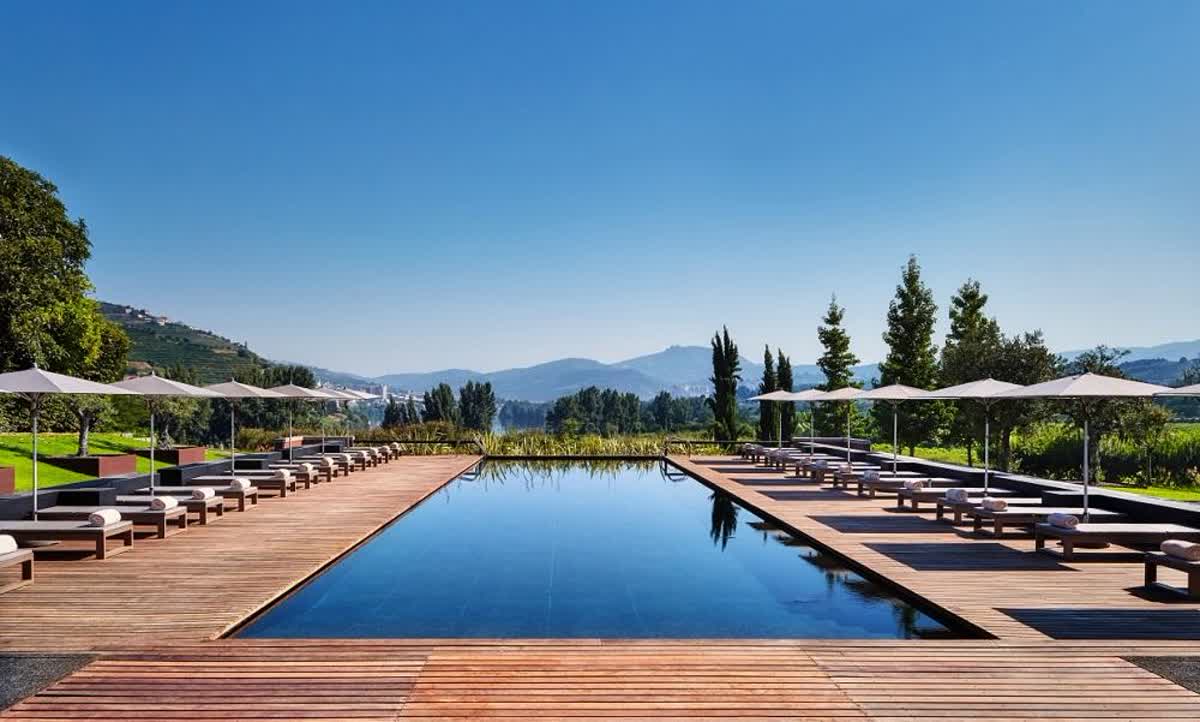 The swimming pool at Six Senses Douro Valley