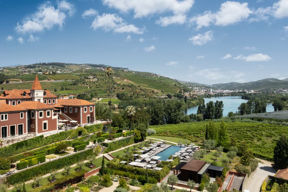 Vineyard and river views at Six Senses Douro Valley
