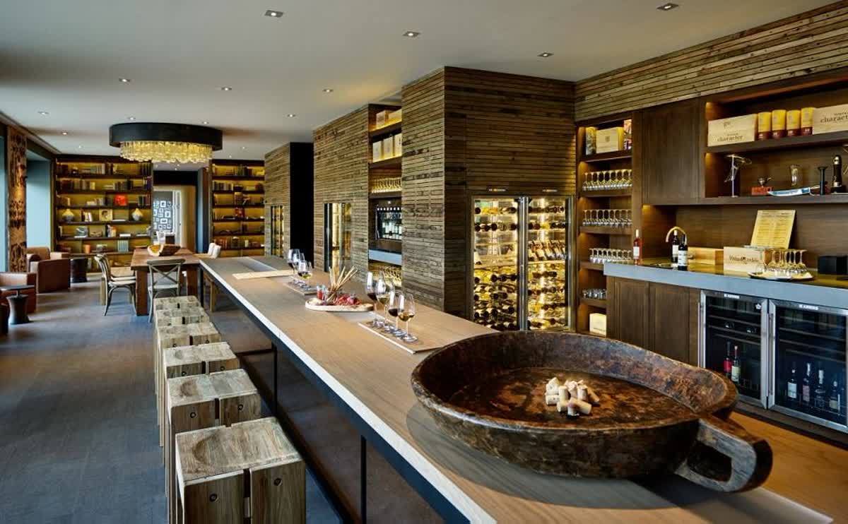The wine library at Six Senses Douro Valley