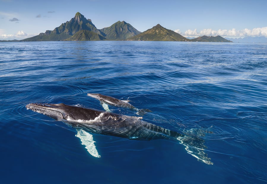 The open ocean off Moorea