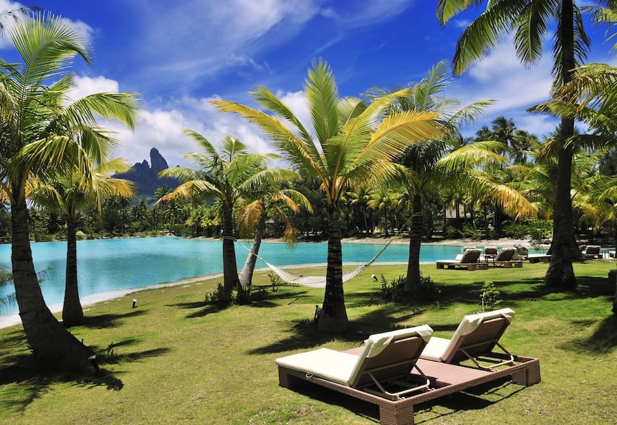 The St. Regis Bora Bora Resort grounds