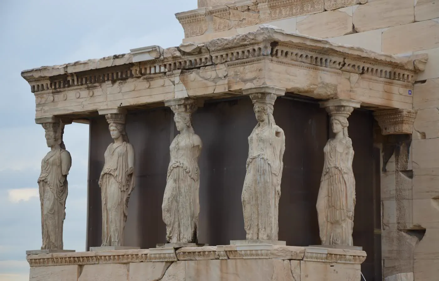 The Acropolis above Athens at dusk