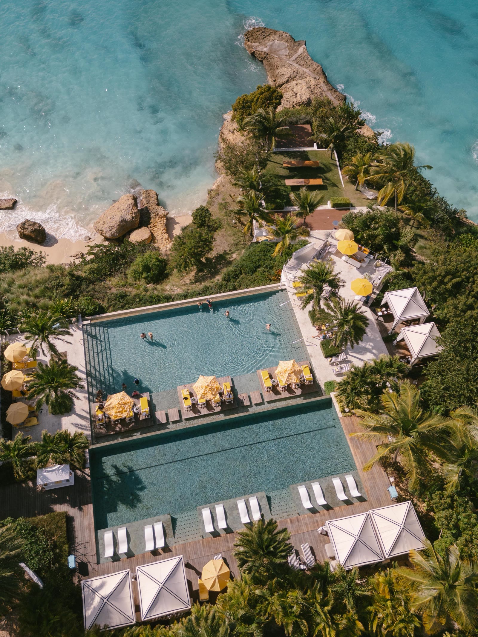The cliffside infinity pools at Malliouhana, Anguilla