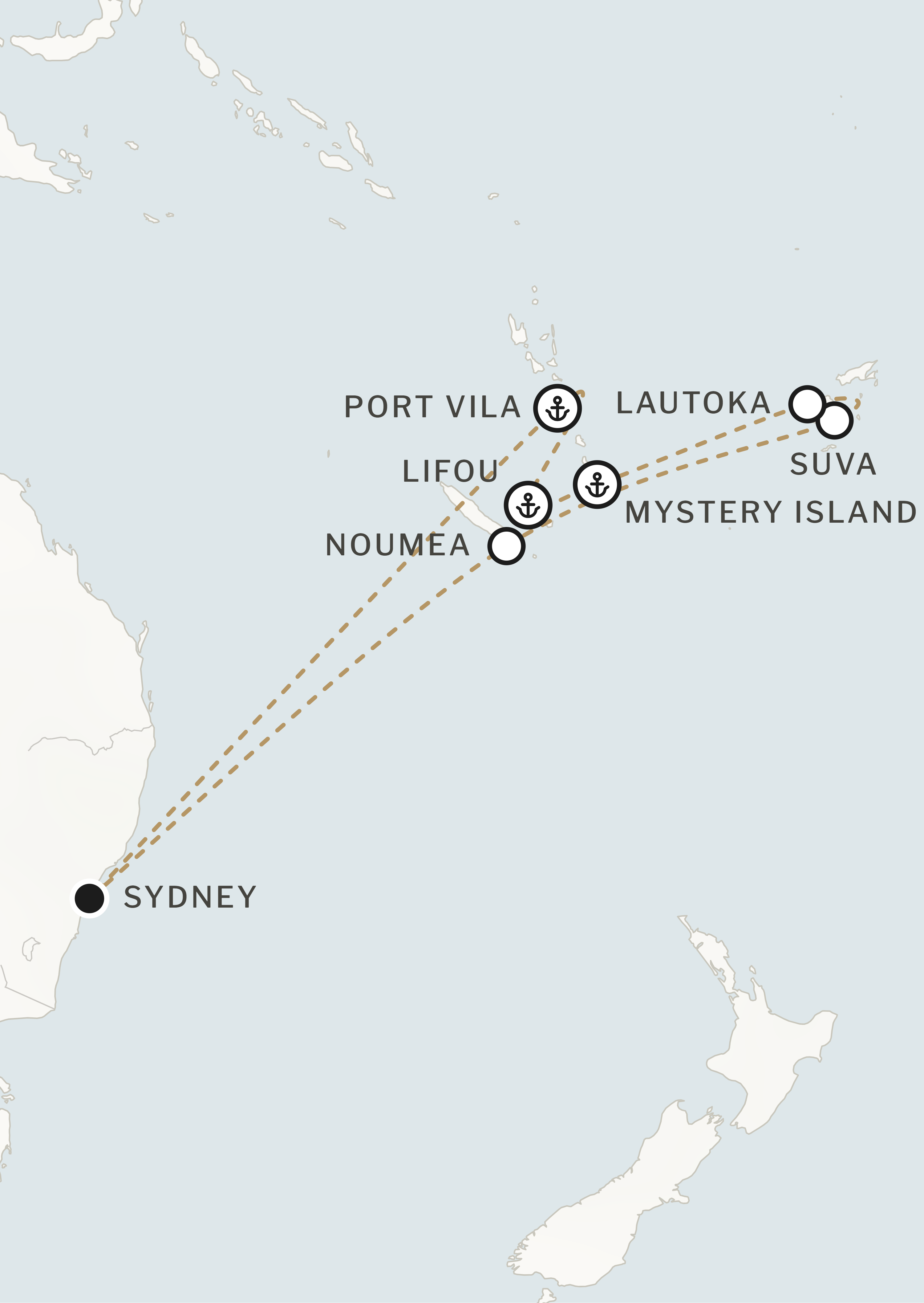 Route map for this itinerary