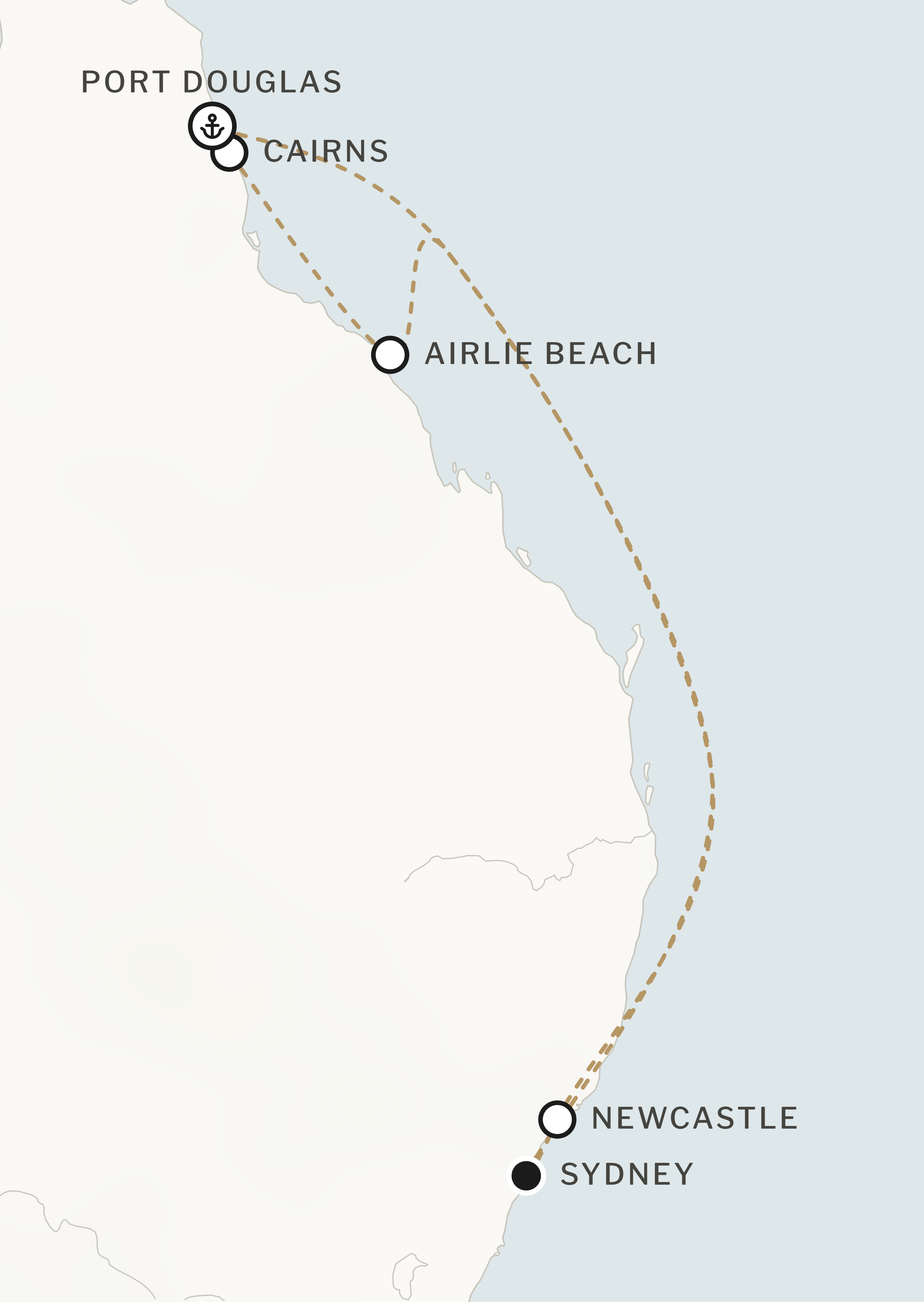 Route map for this itinerary