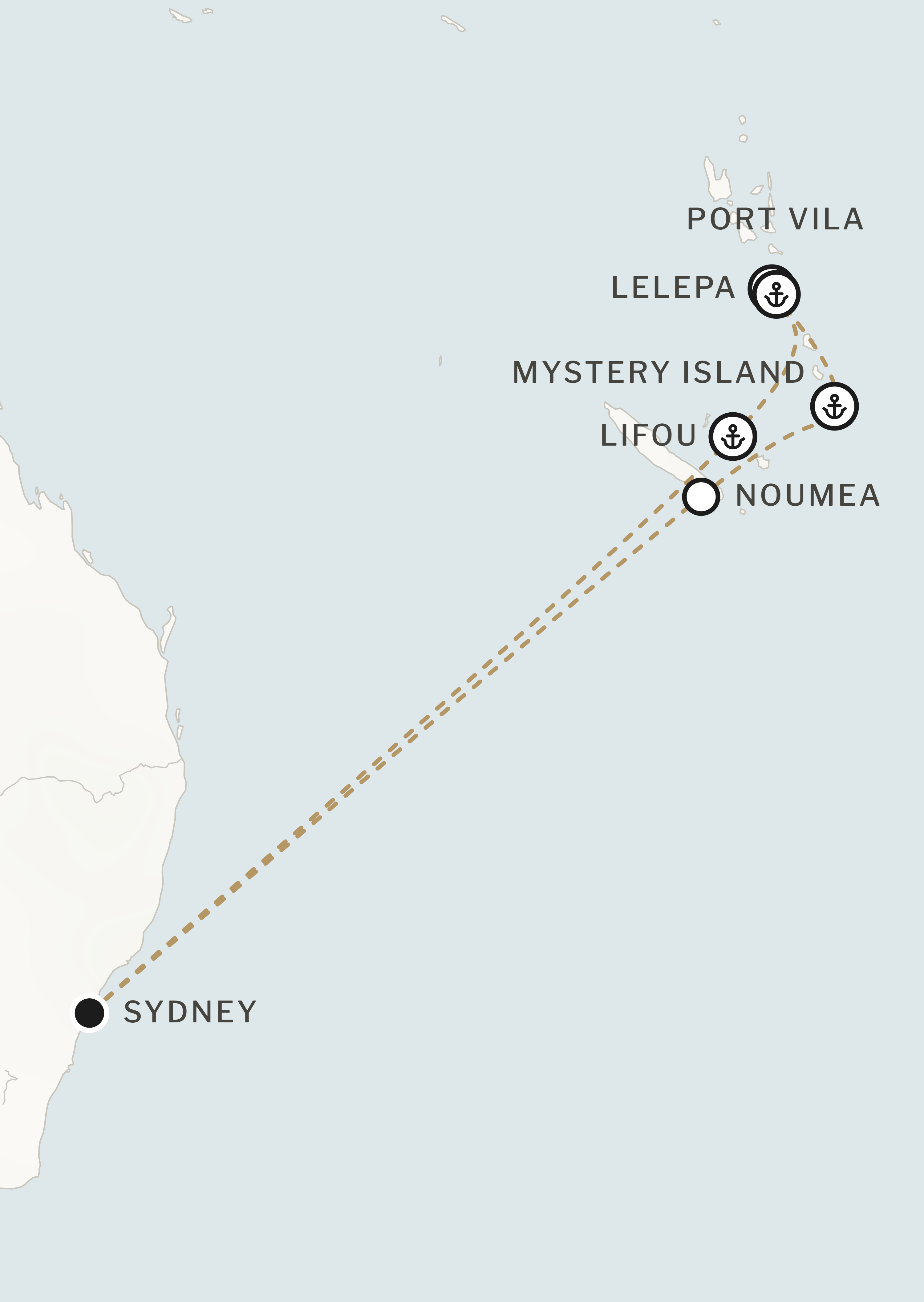 Route map for this itinerary