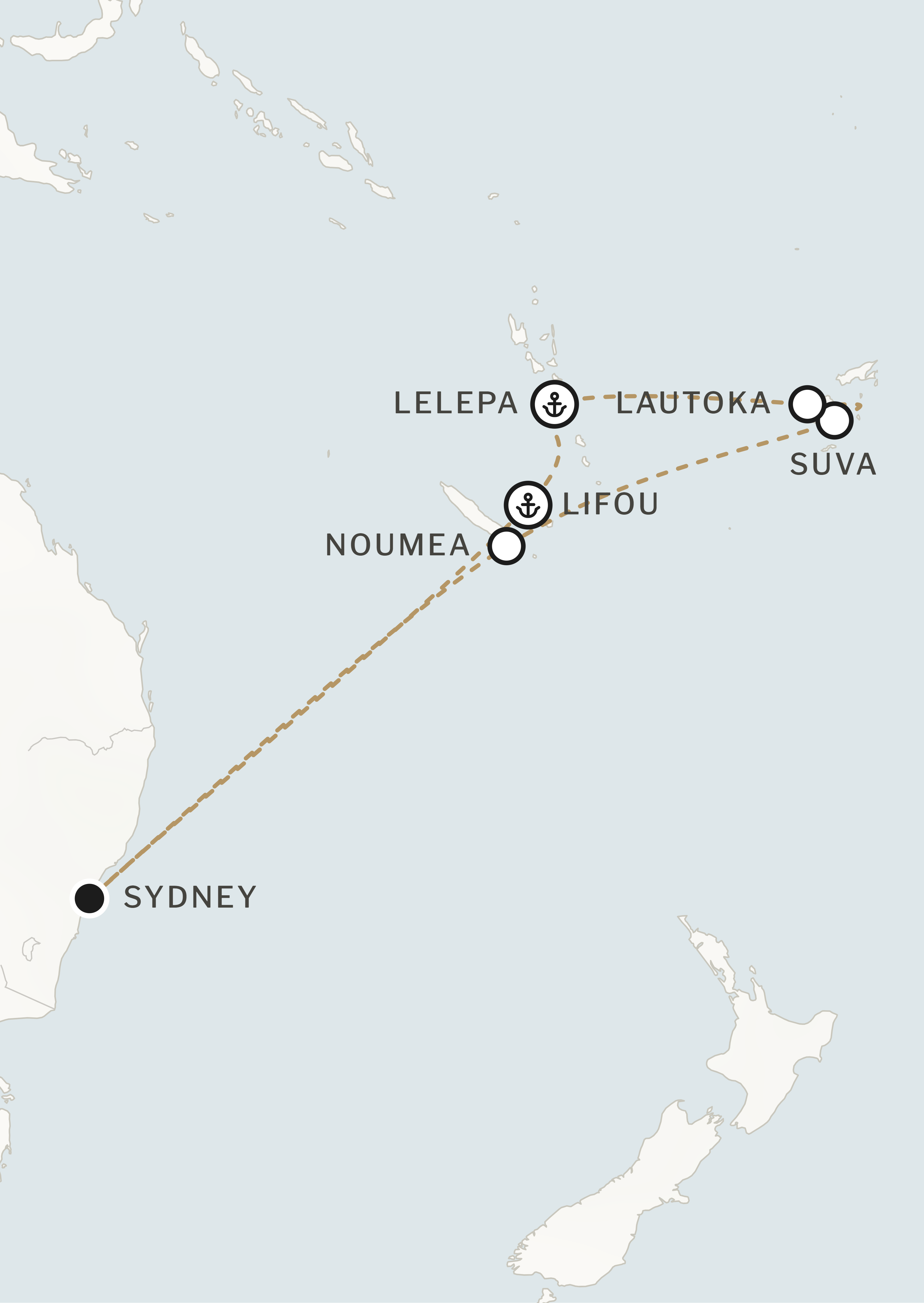 Route map for this itinerary