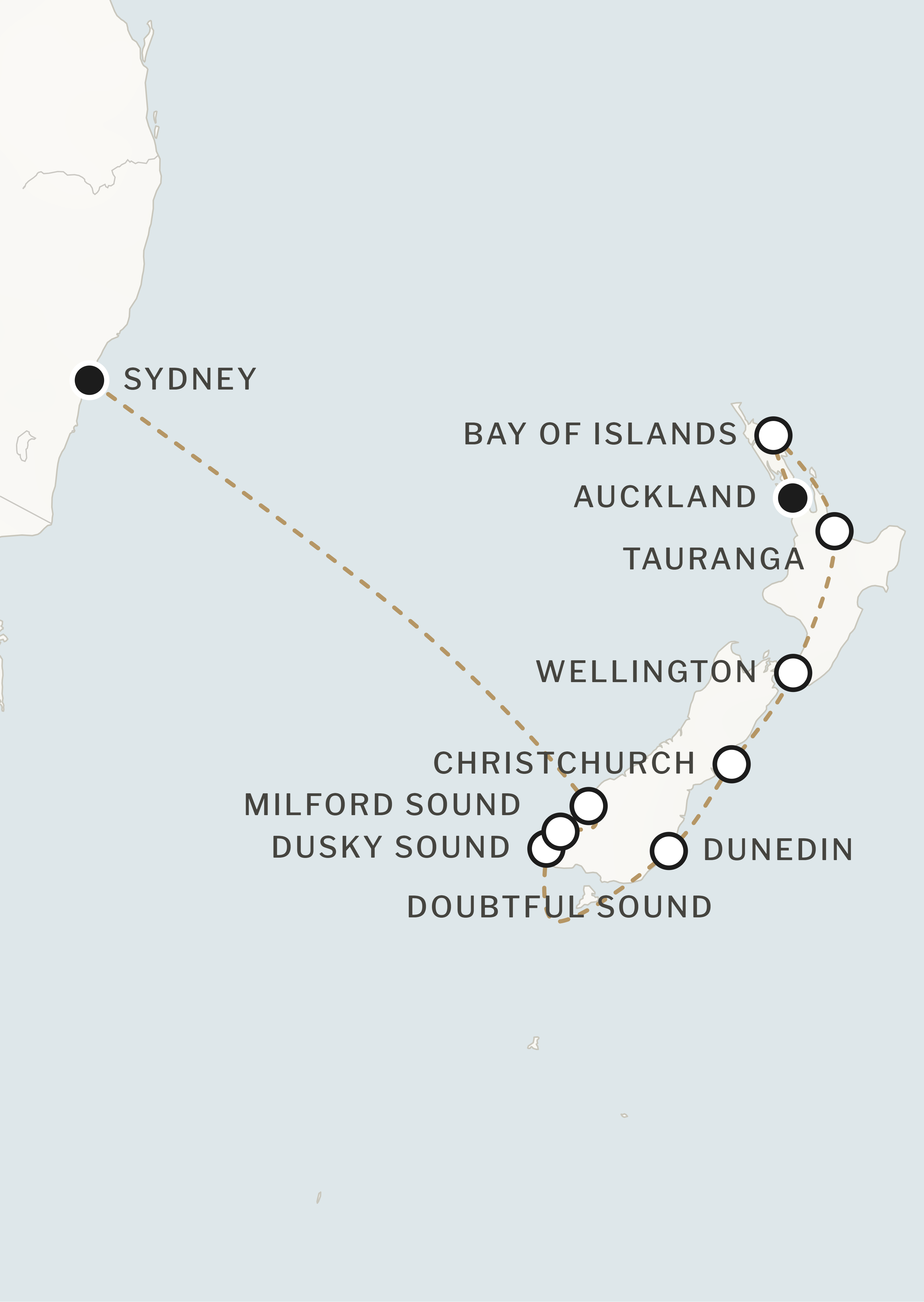 Route map for this itinerary