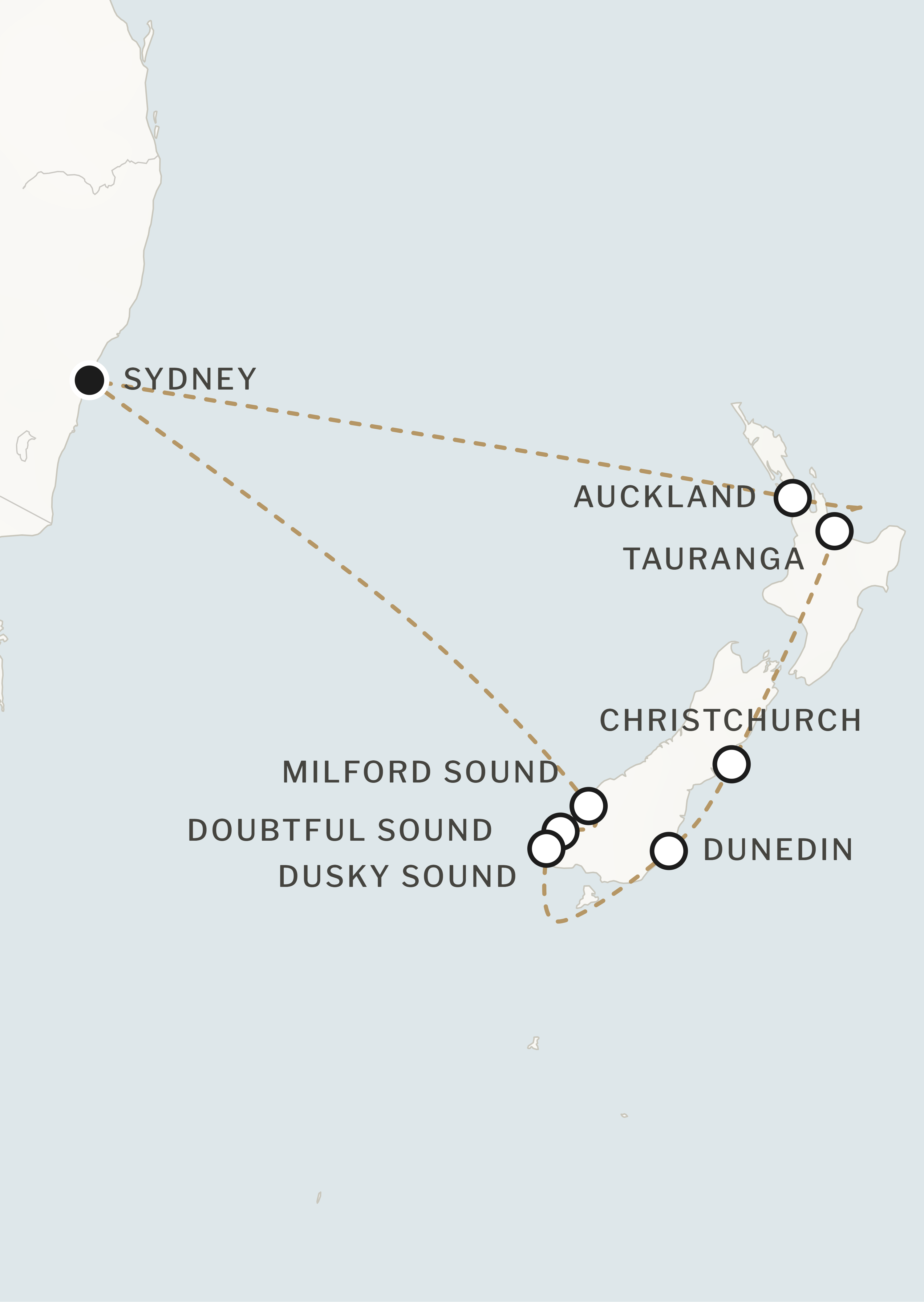 Route map for this itinerary