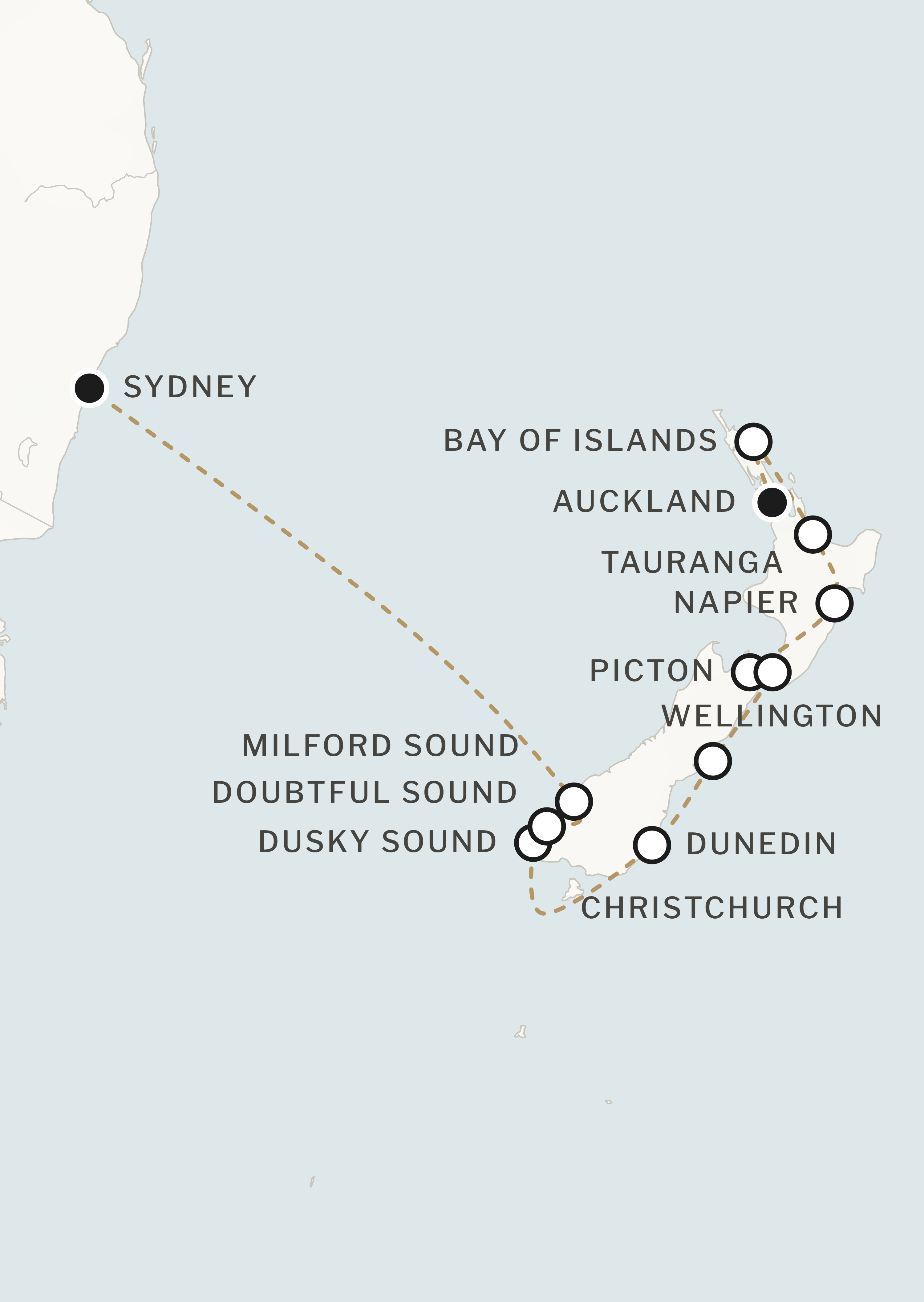 Route map for this itinerary