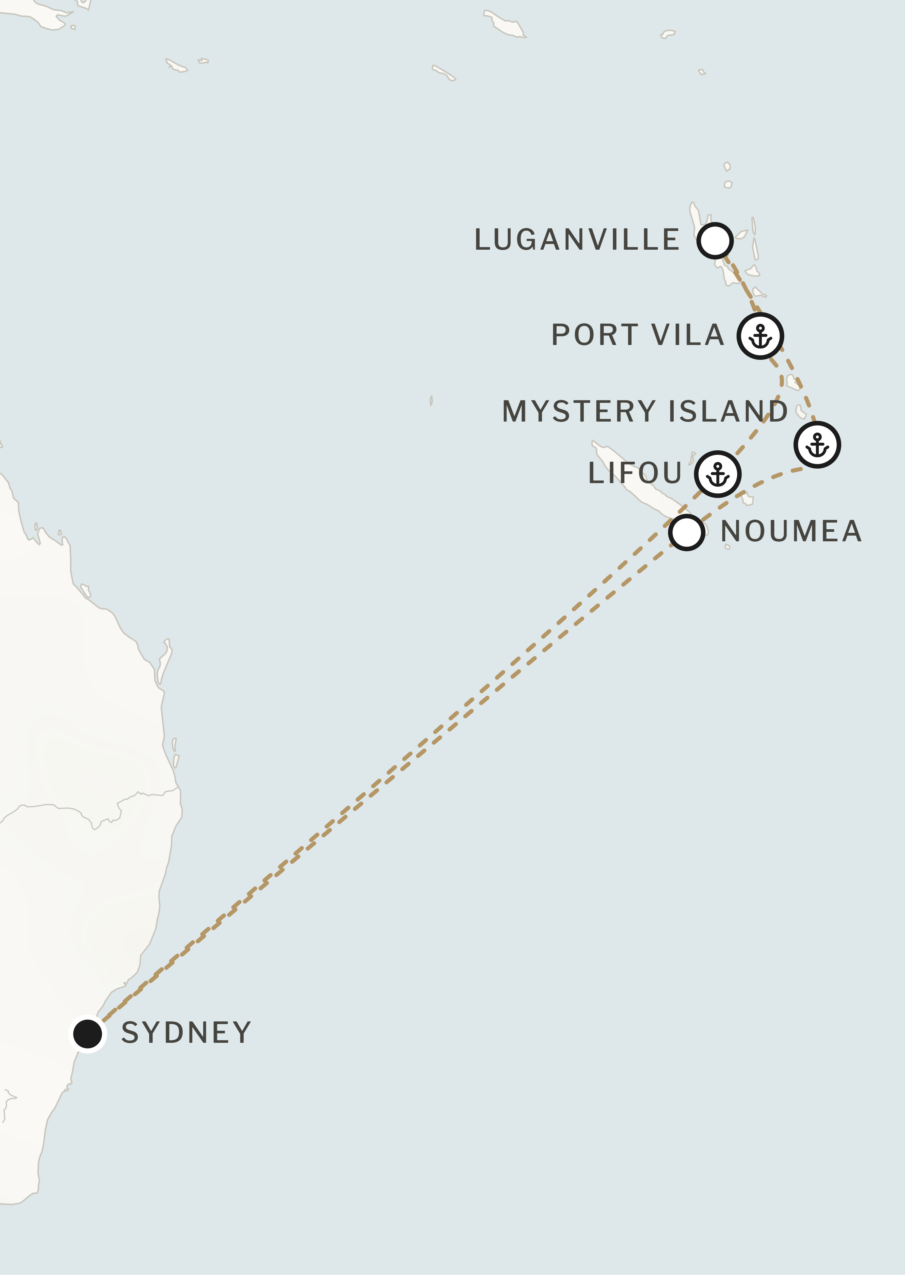 Route map for this itinerary
