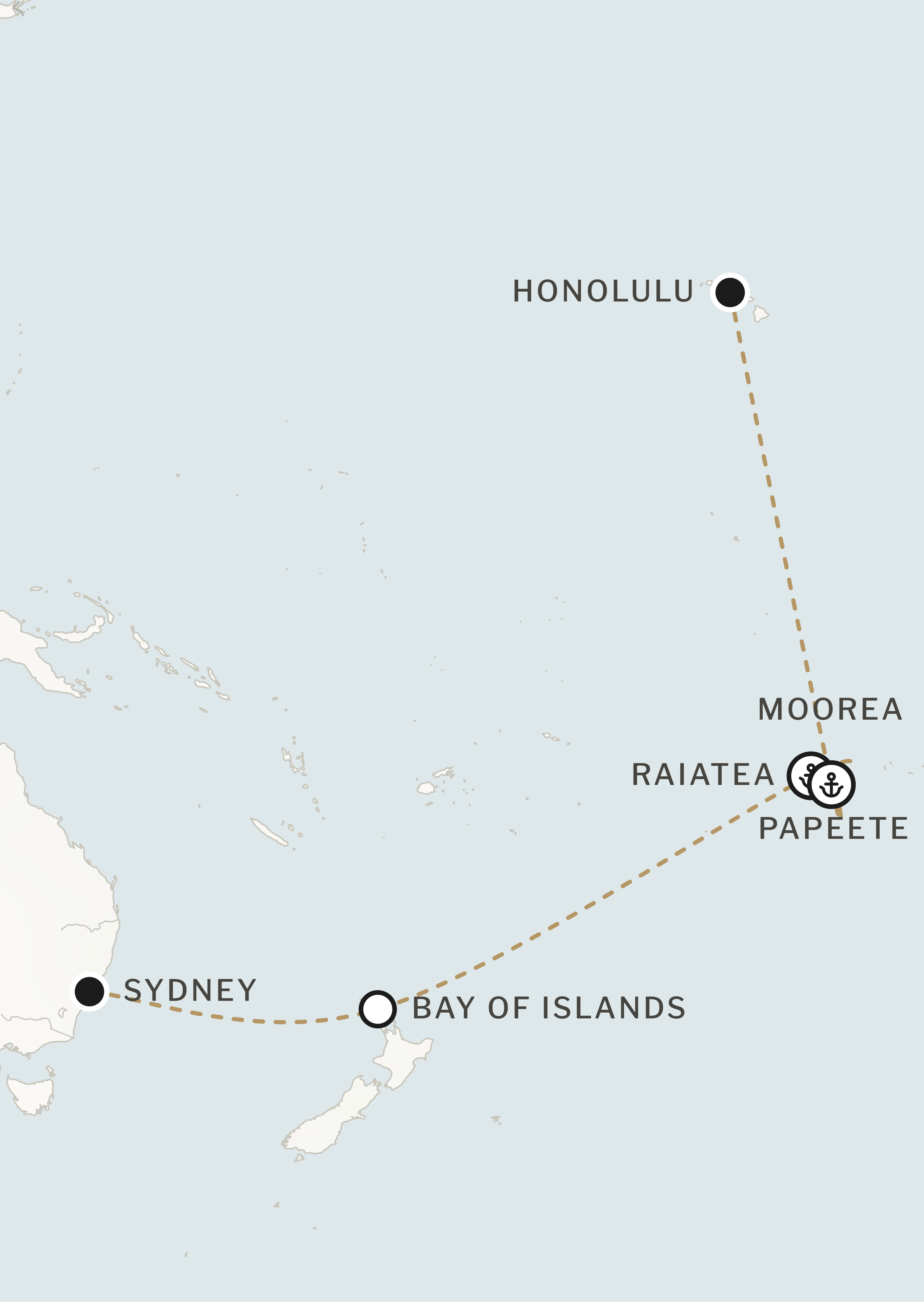 Route map for this itinerary