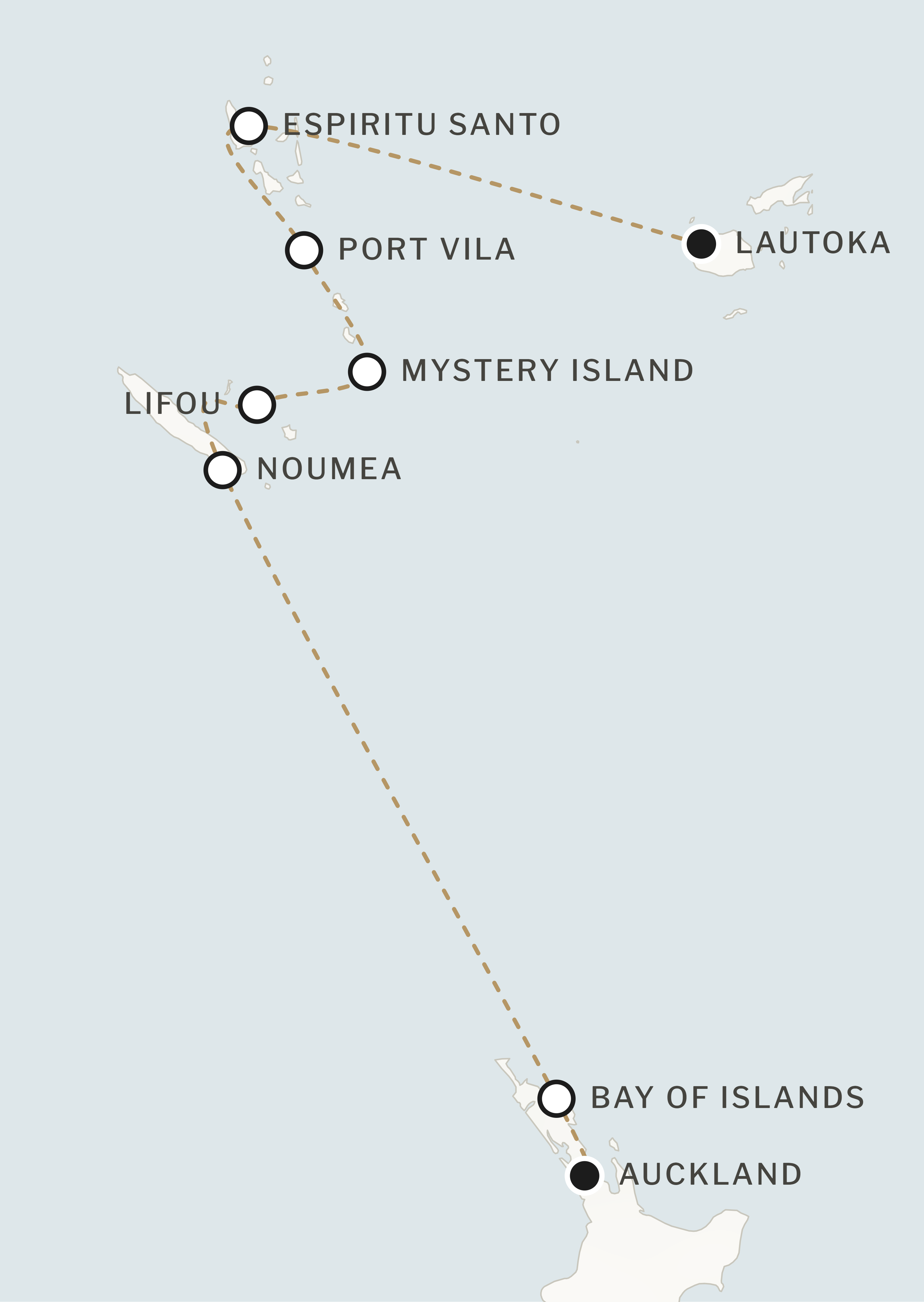 Route map for this itinerary