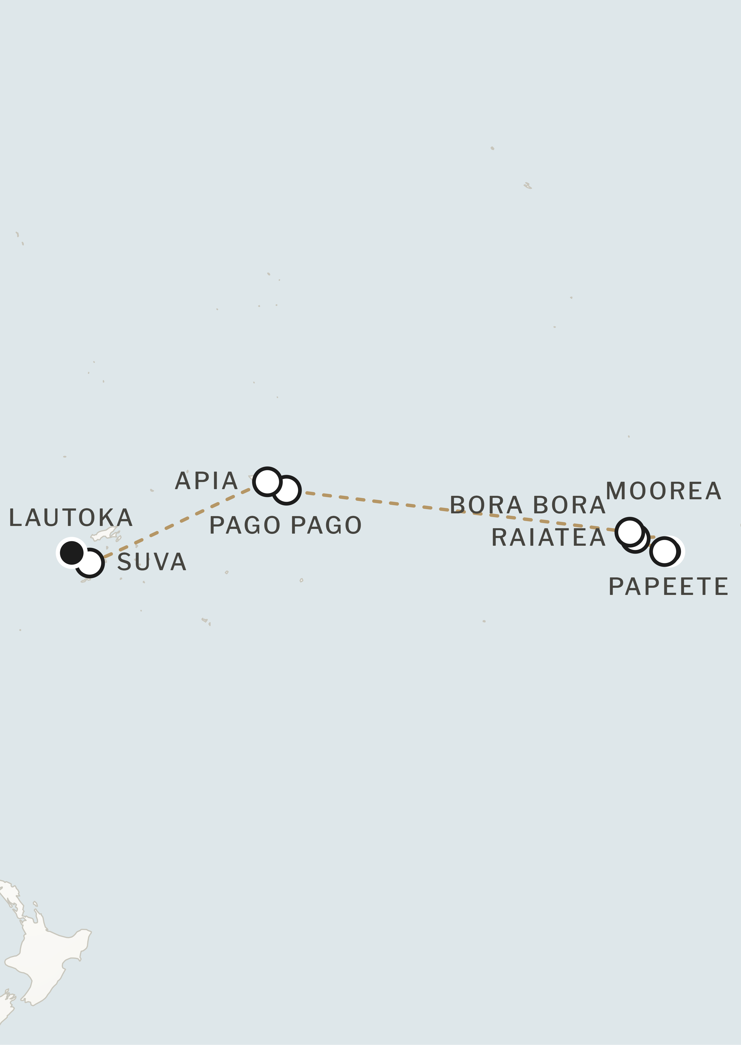 Route map for this itinerary