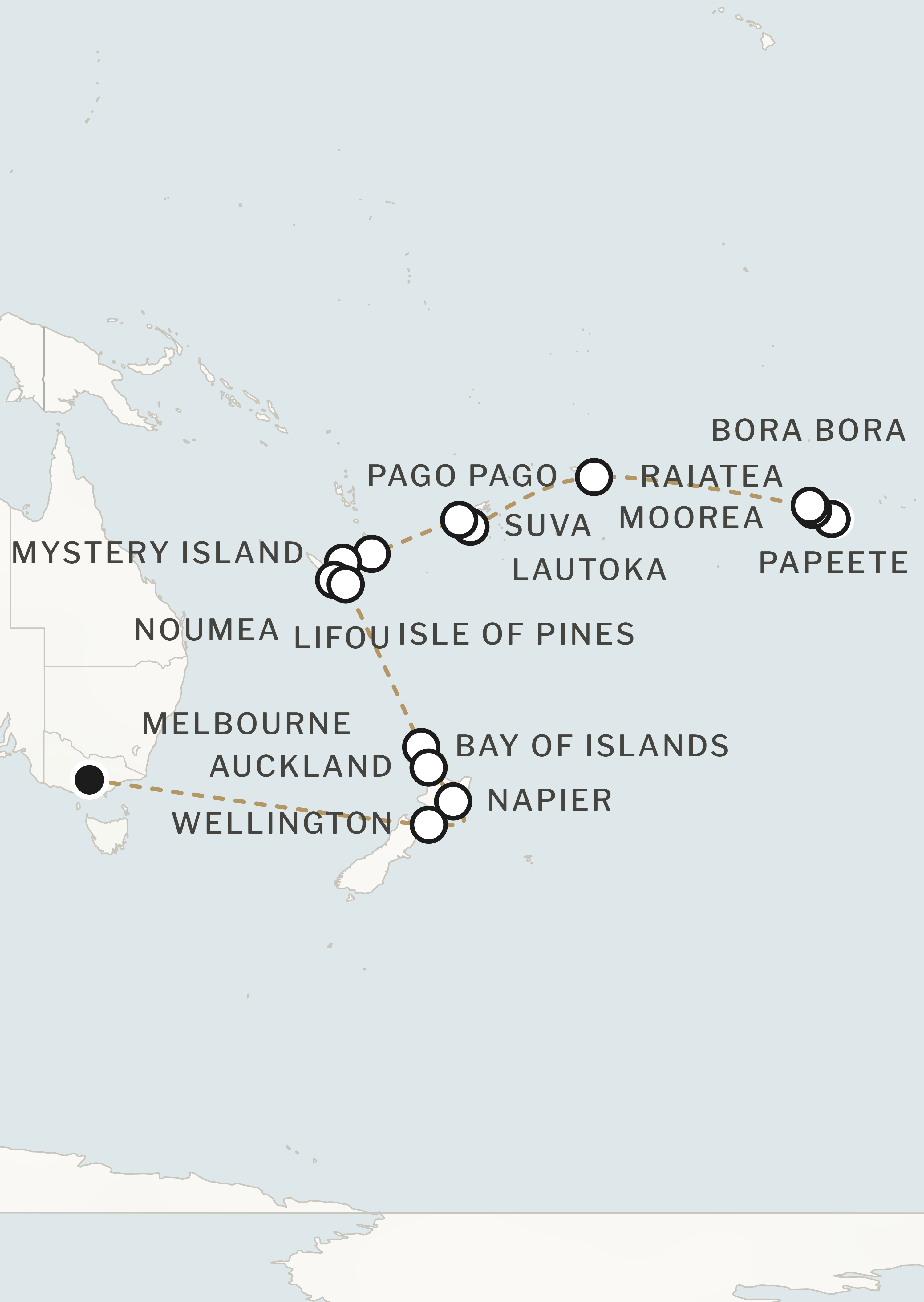 Route map for this itinerary