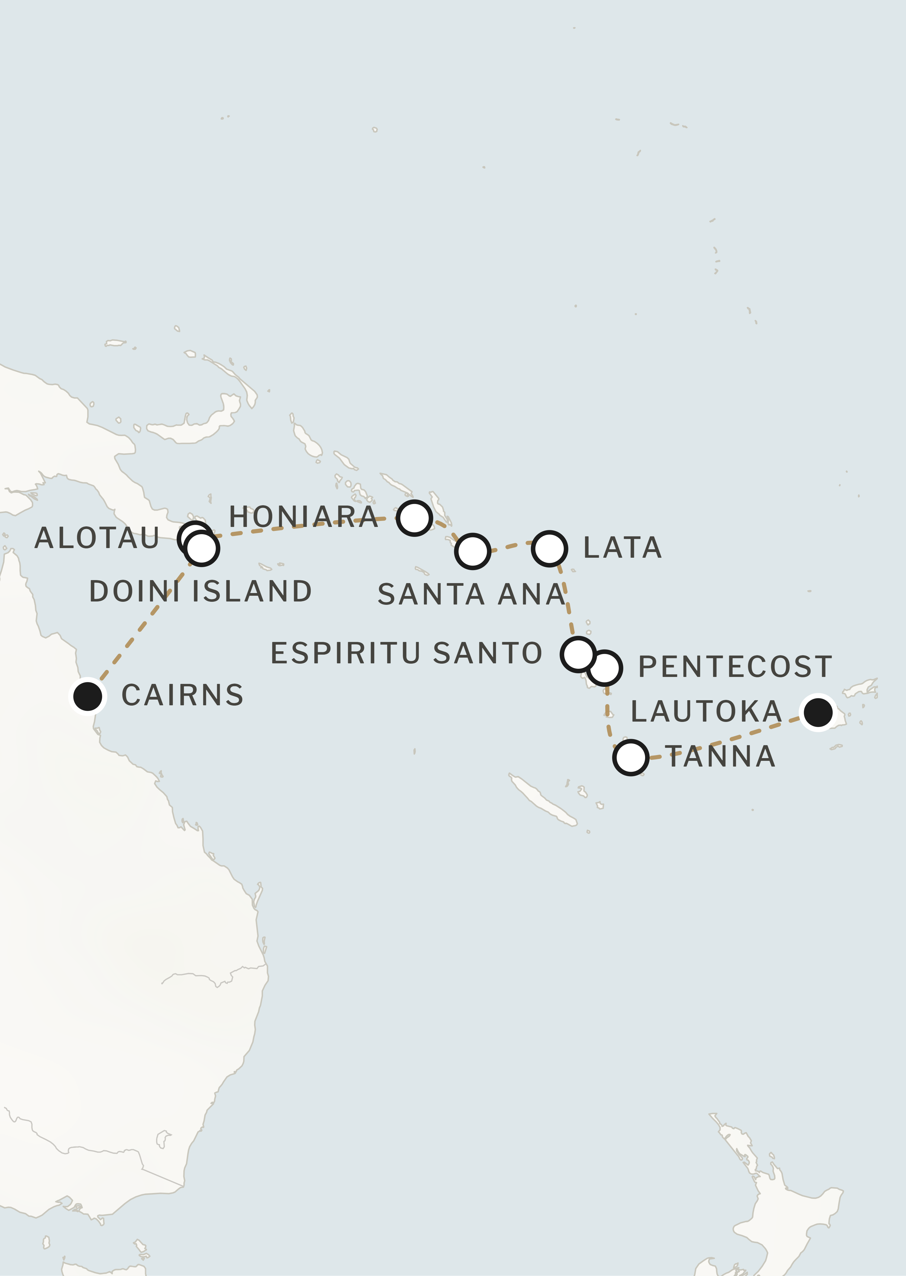 Route map for this itinerary