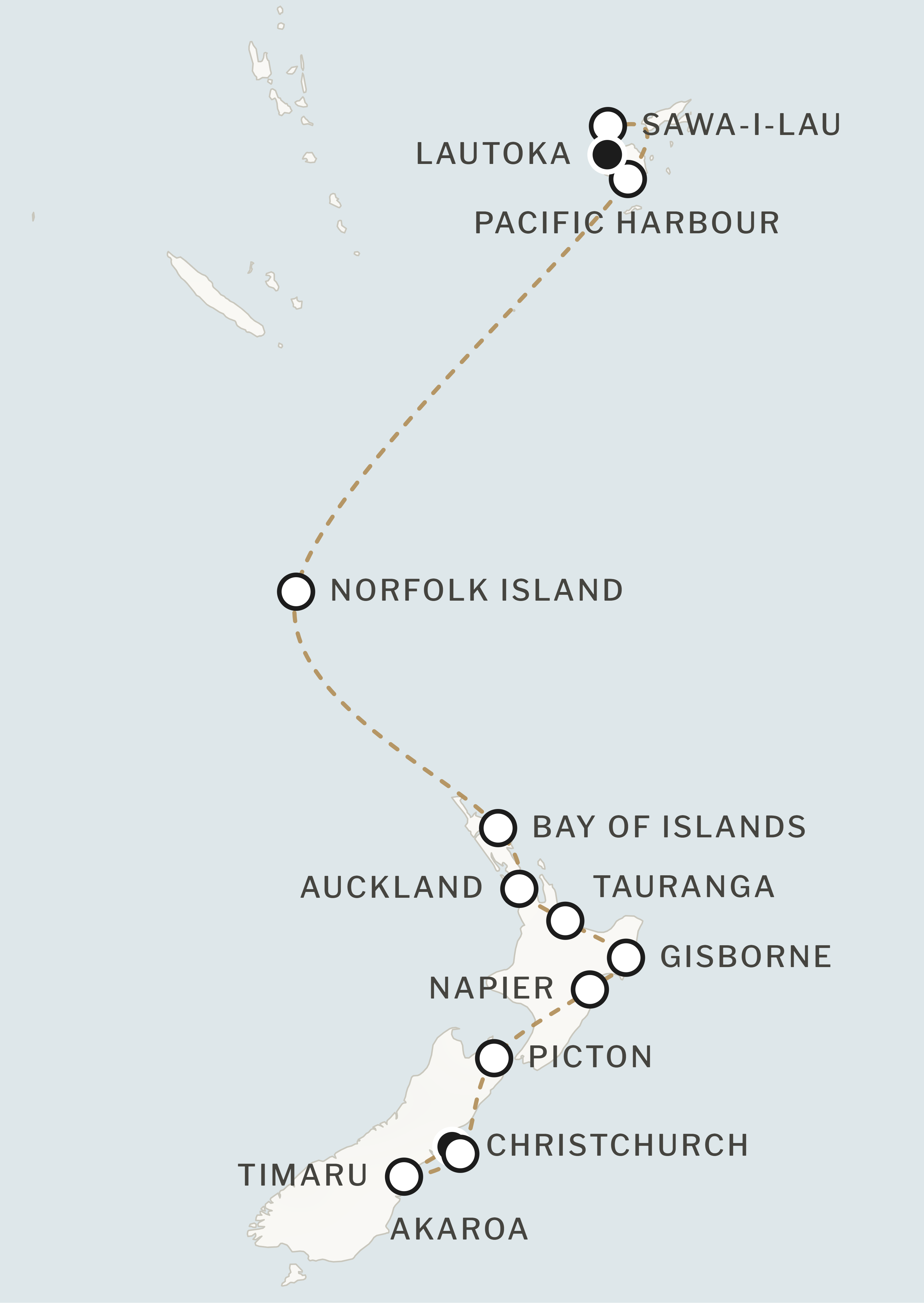 Route map for this itinerary