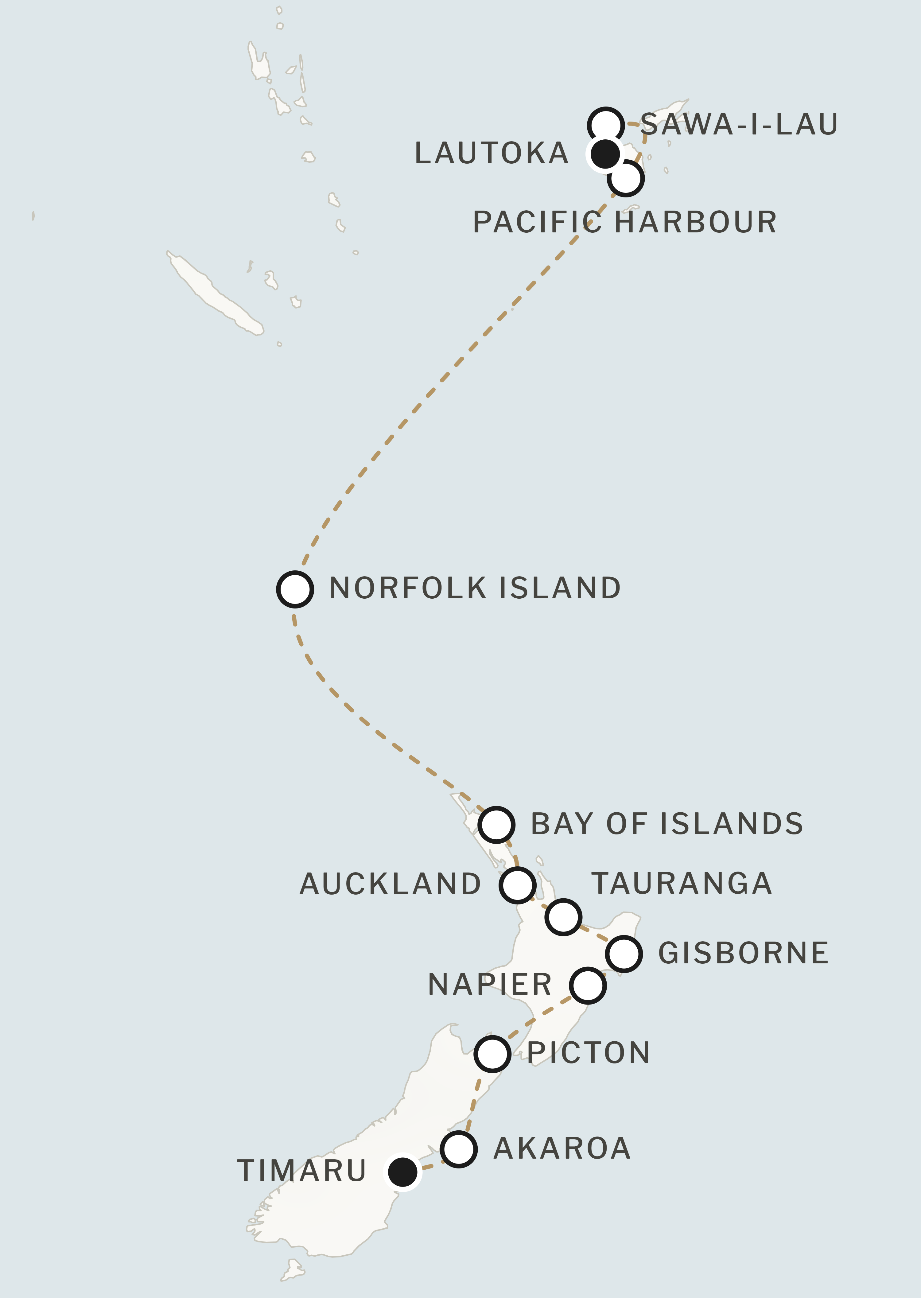 Route map for this itinerary