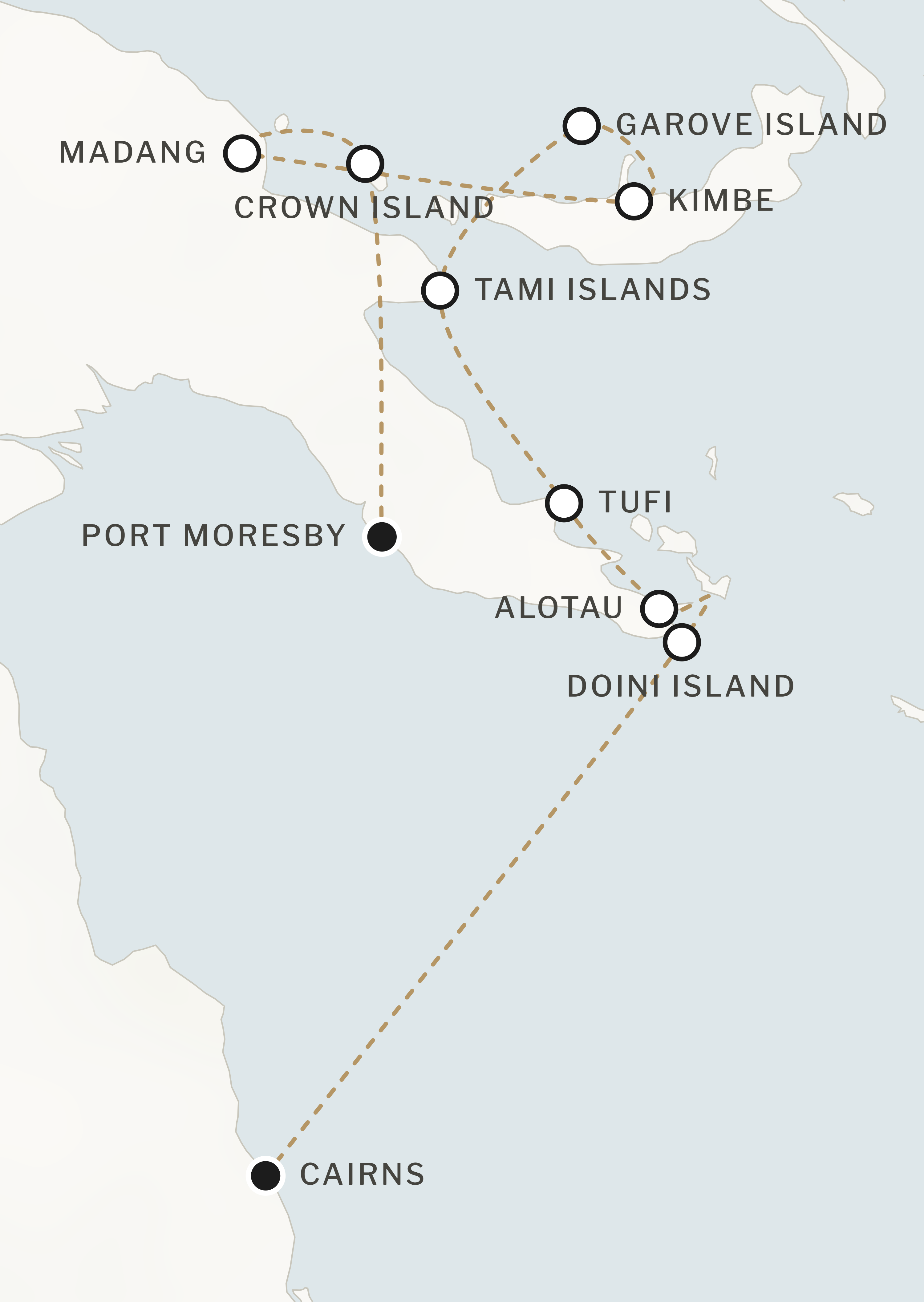 Route map for this itinerary