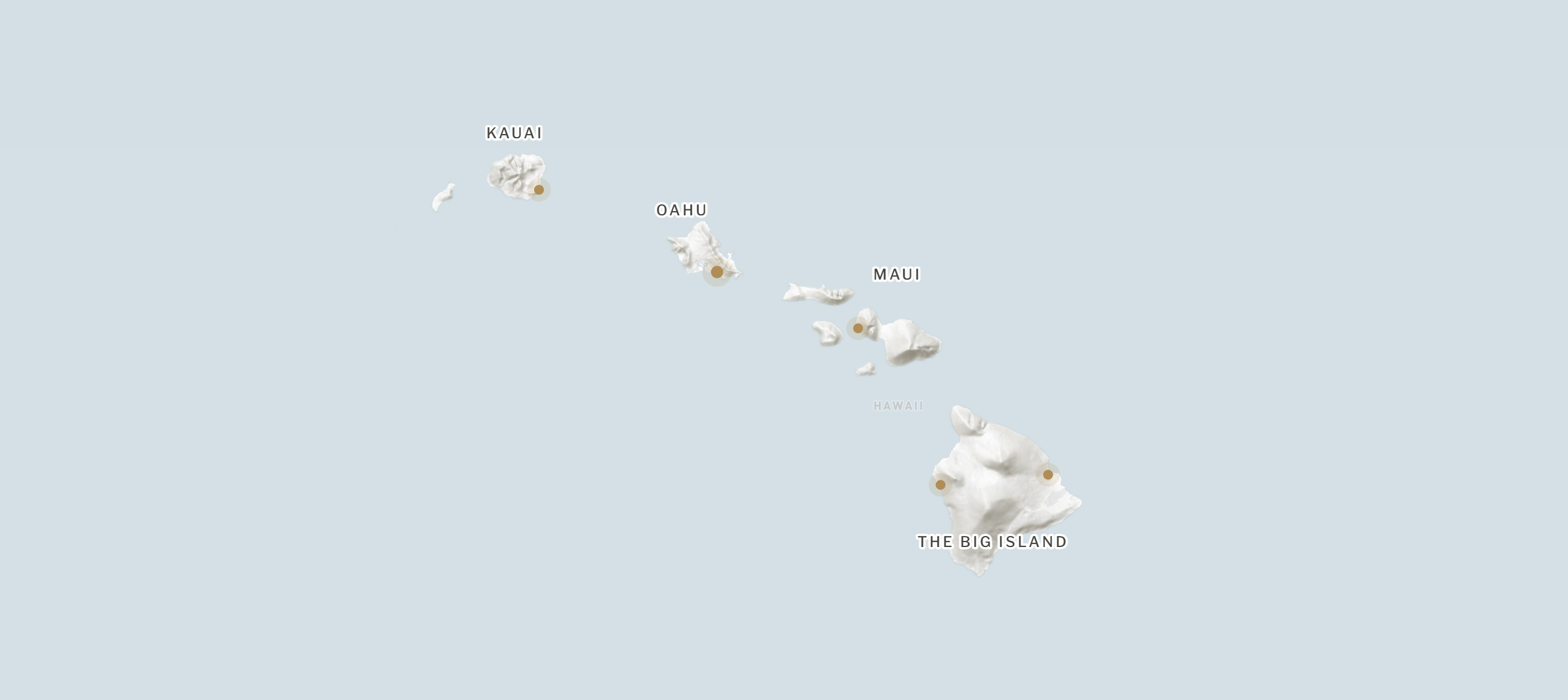 Map of the Hawaiian Islands