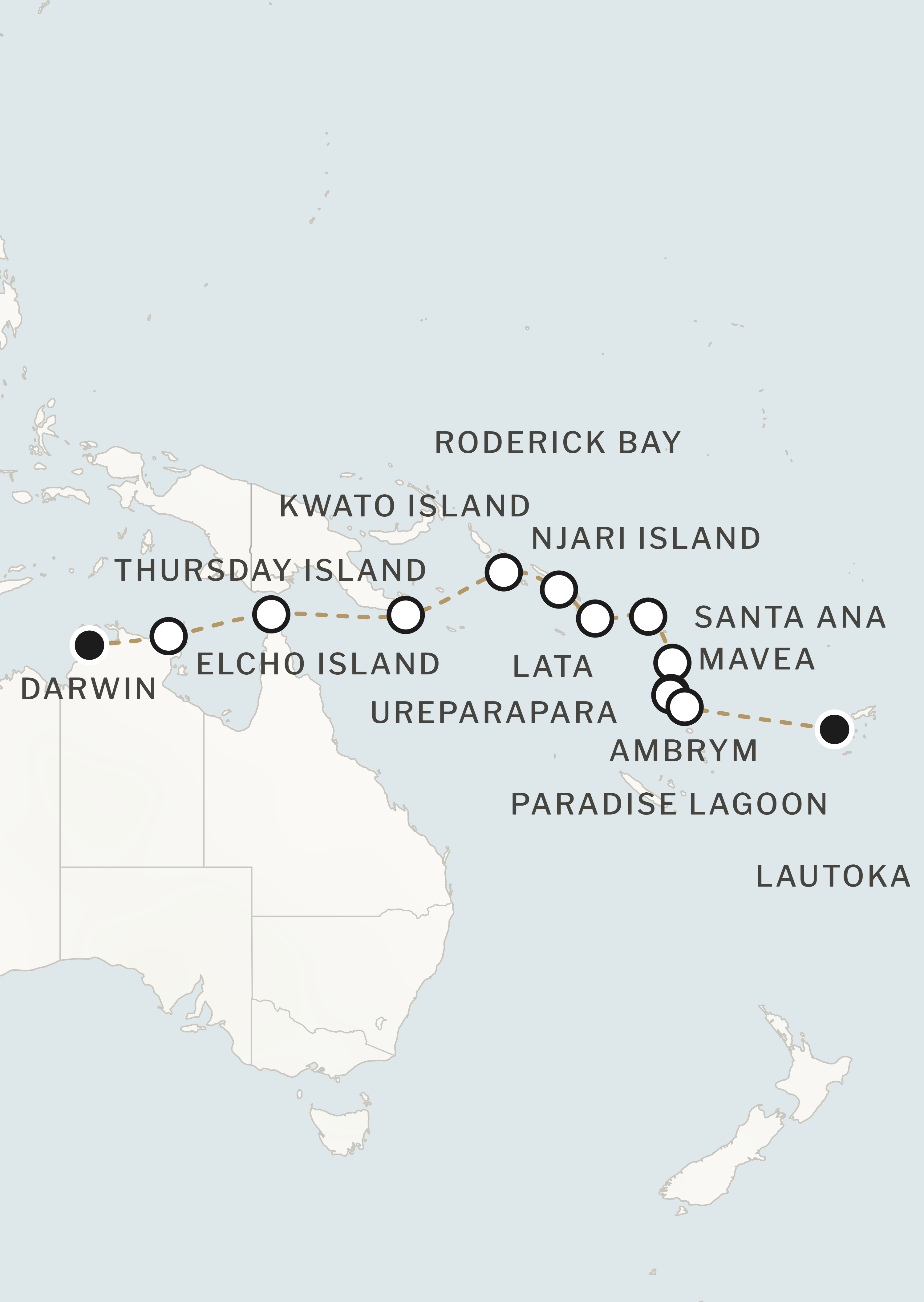 Route map for this itinerary