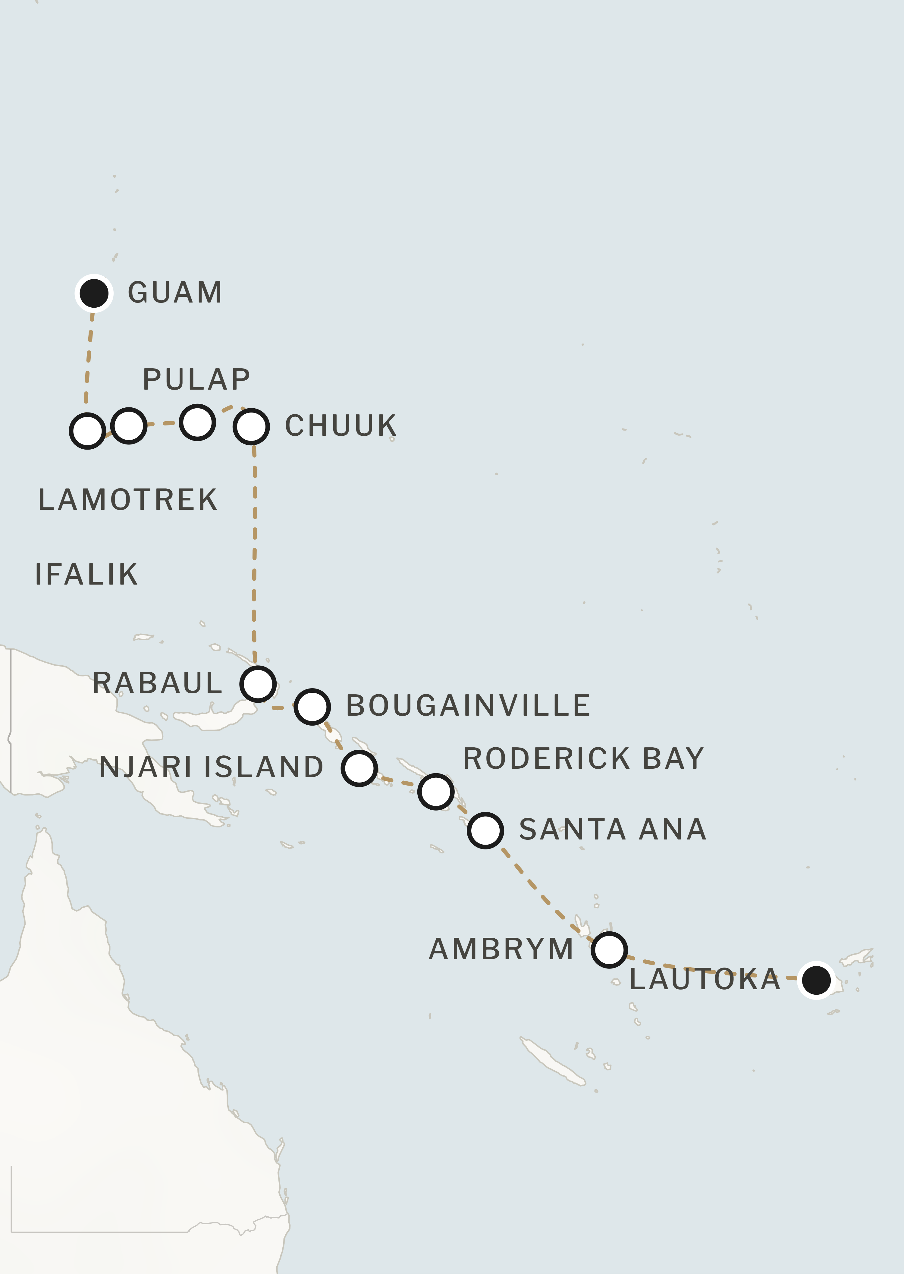 Route map for this itinerary