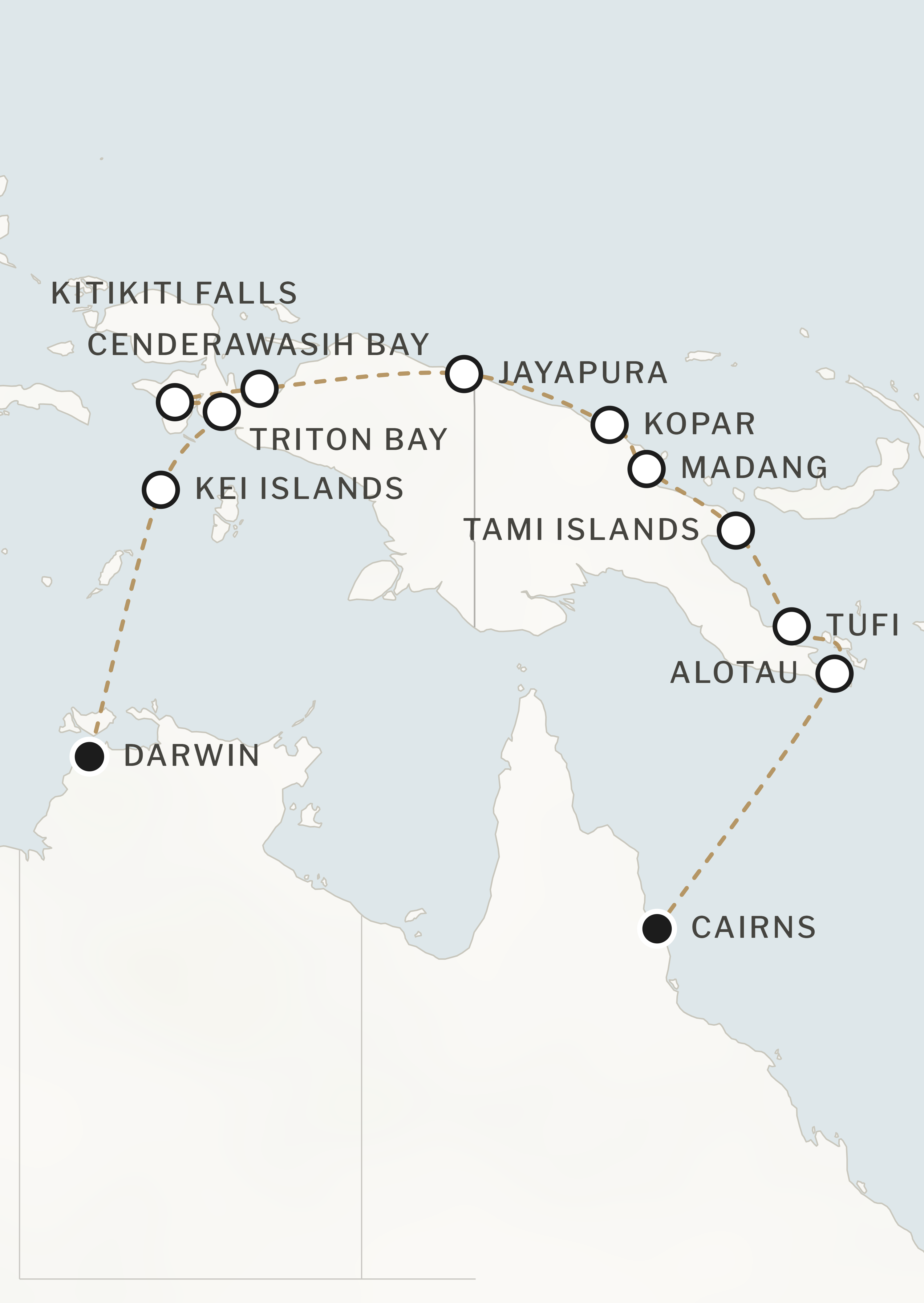 Route map for this itinerary