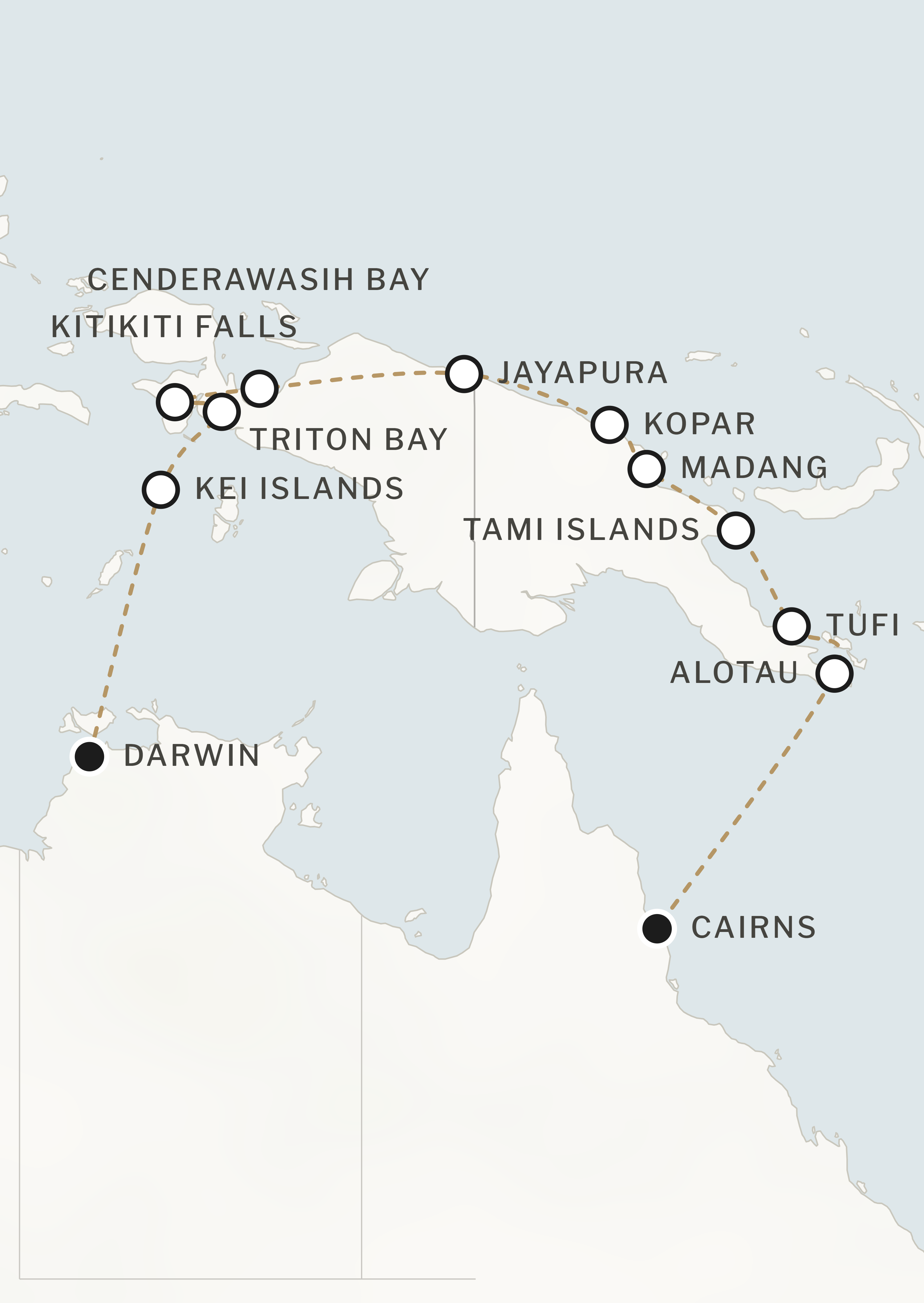 Route map for this itinerary