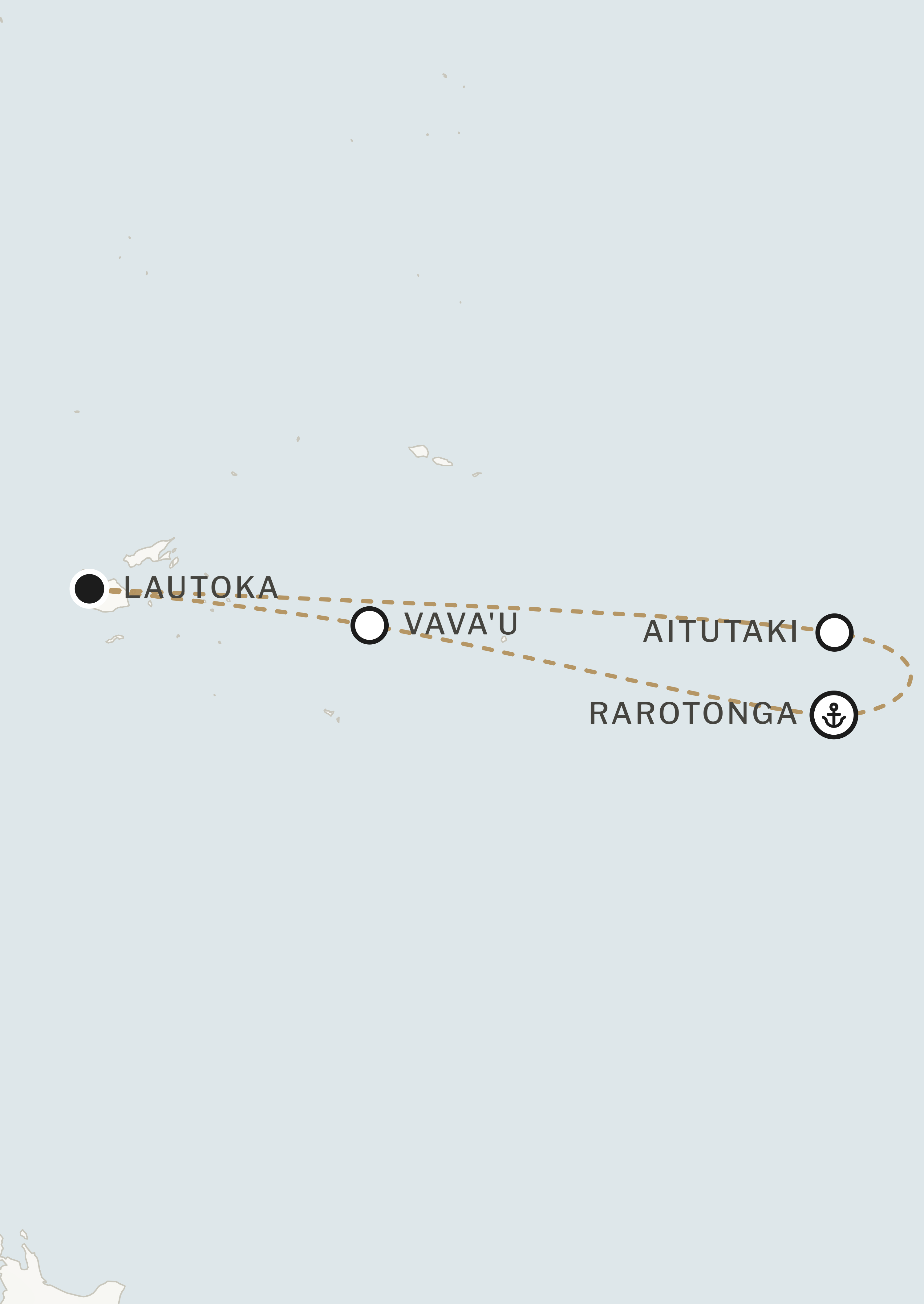 Route map for this itinerary