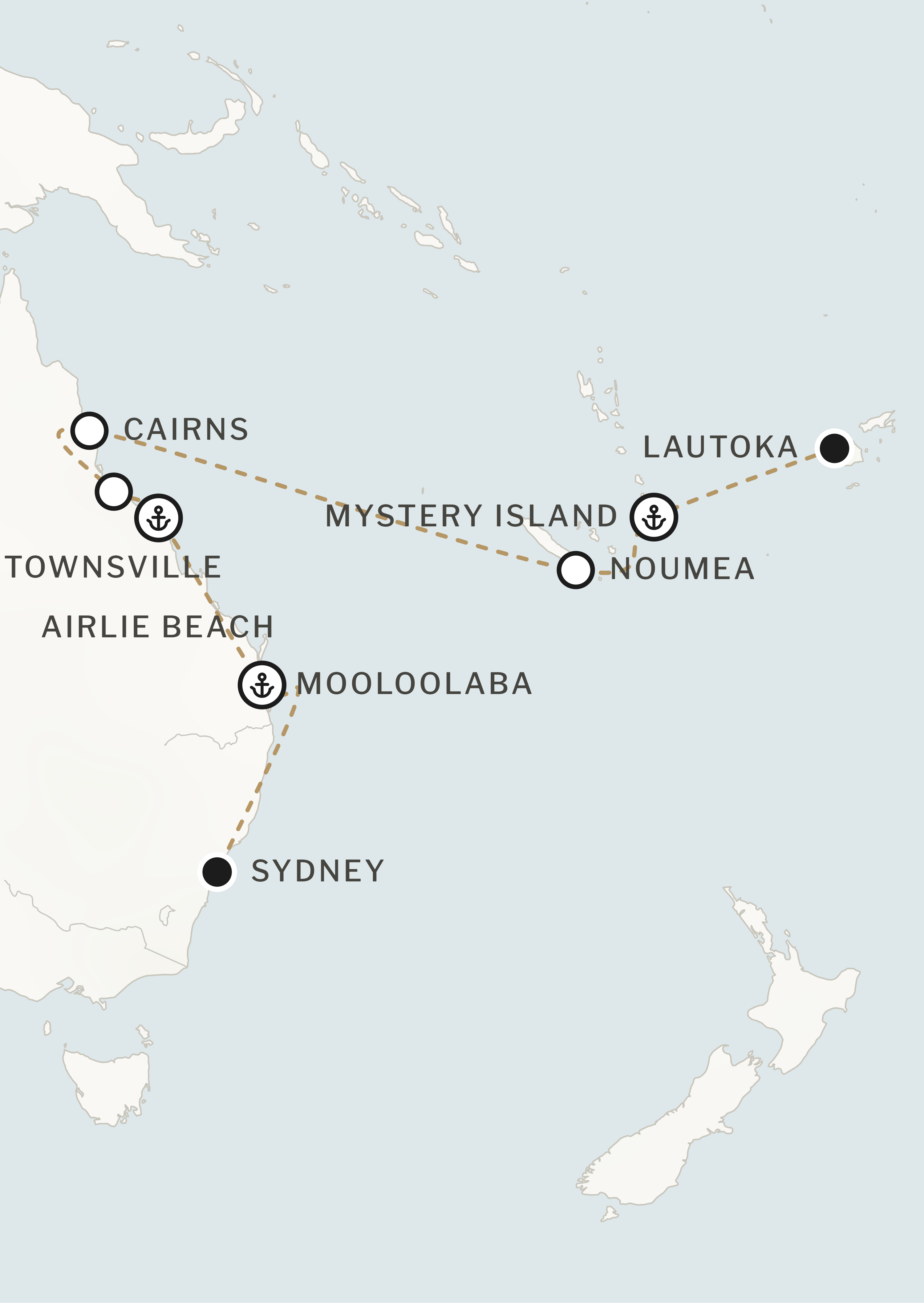 Route map for this itinerary