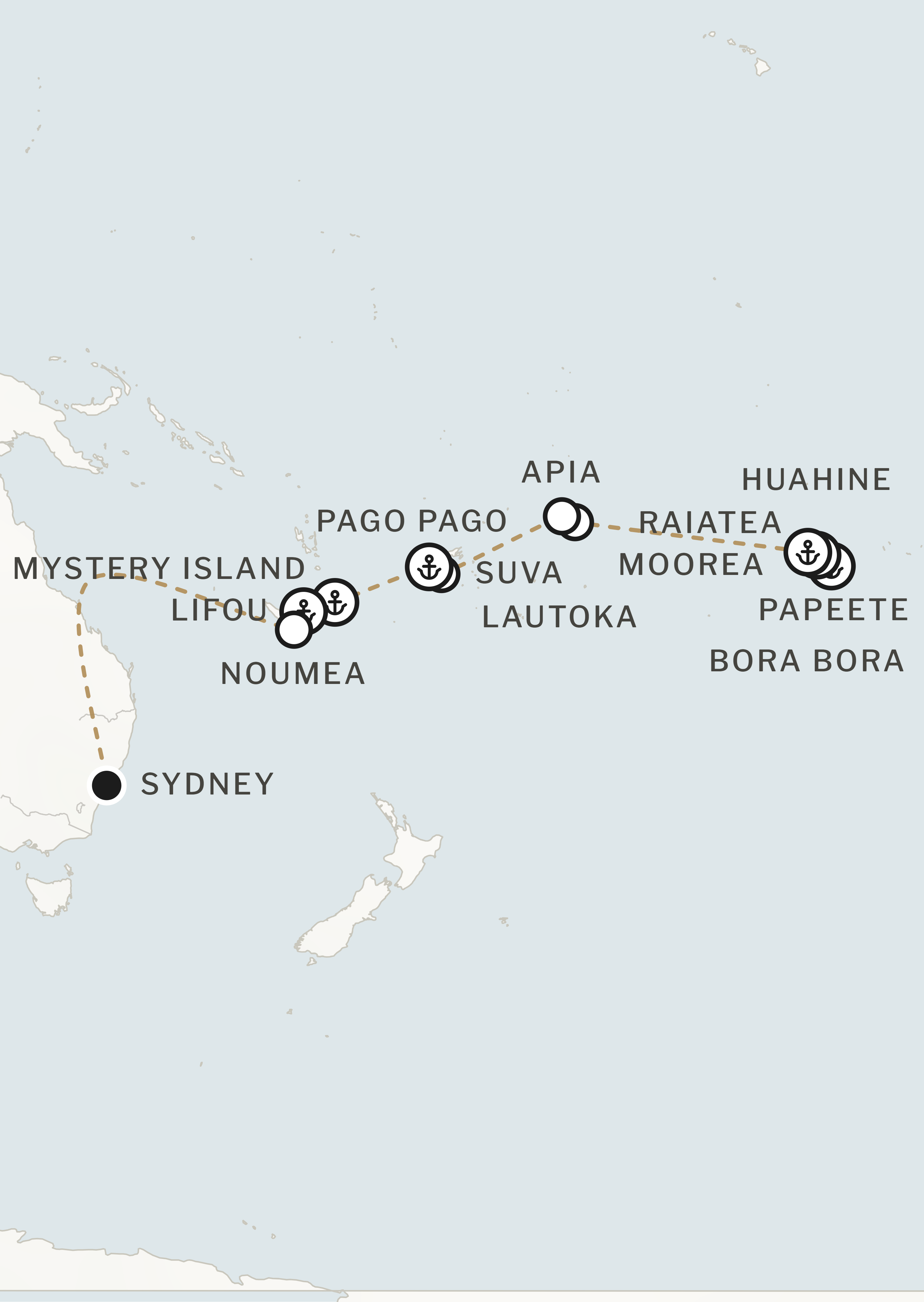Route map for this itinerary