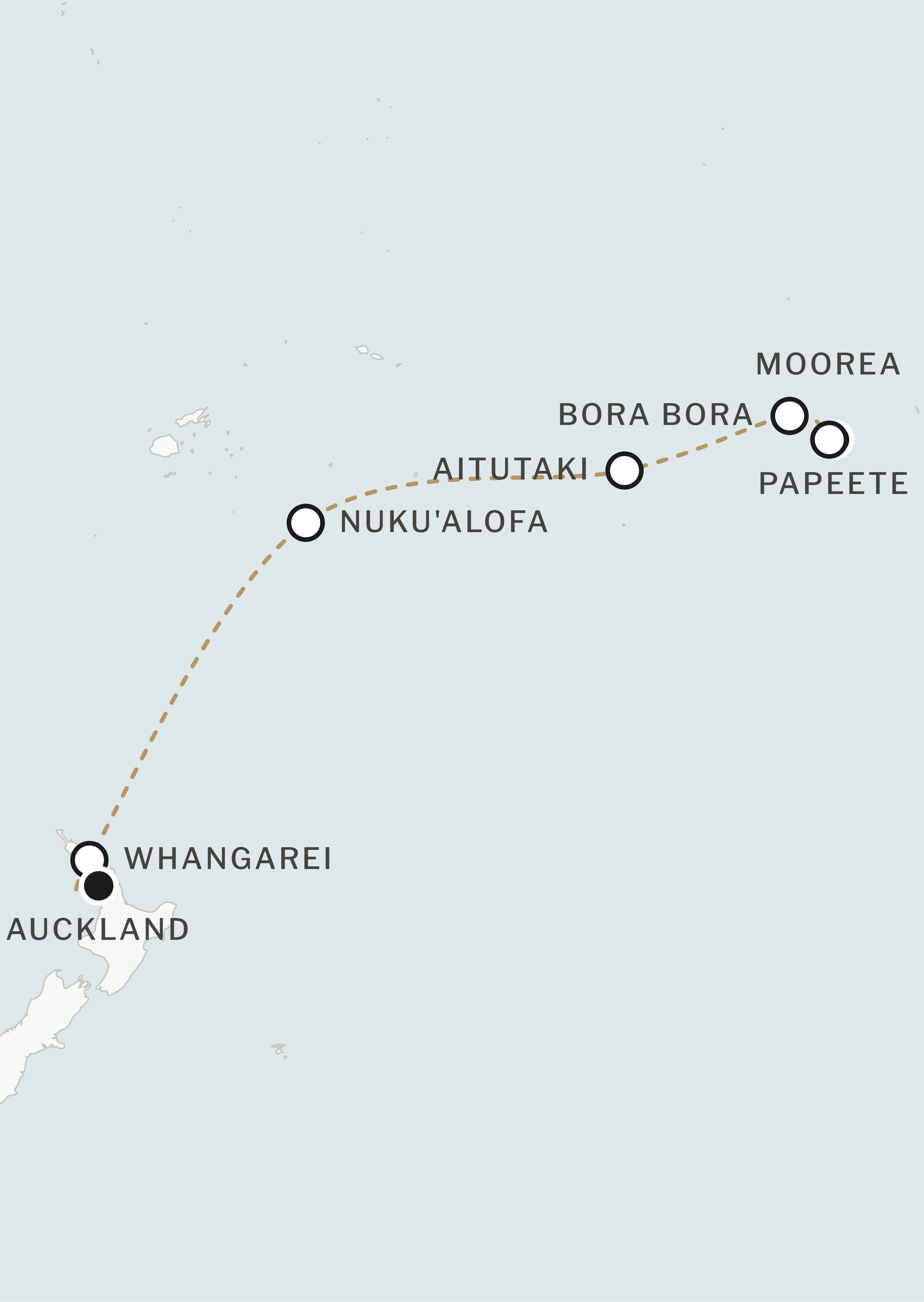 Route map for this itinerary