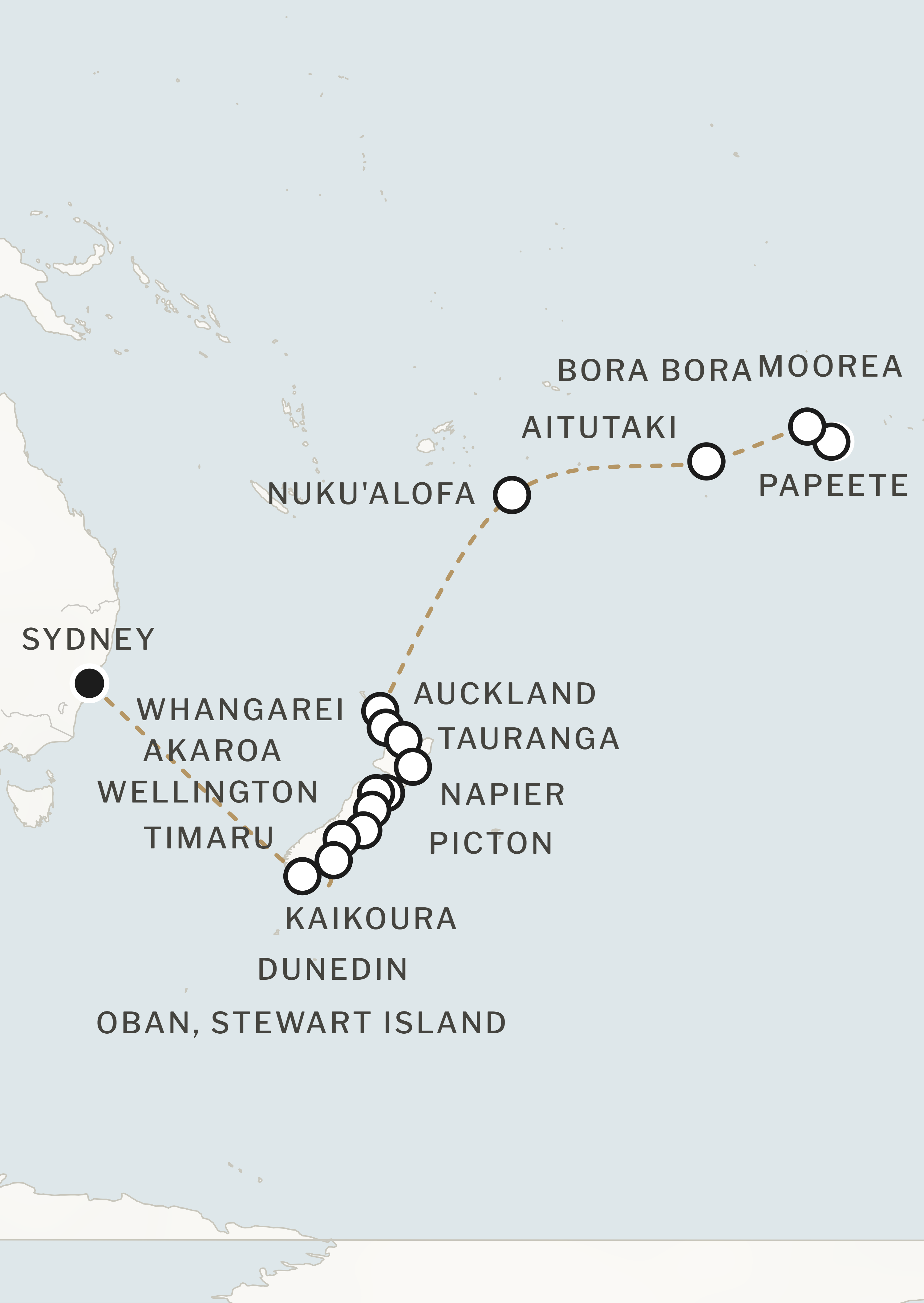 Route map for this itinerary