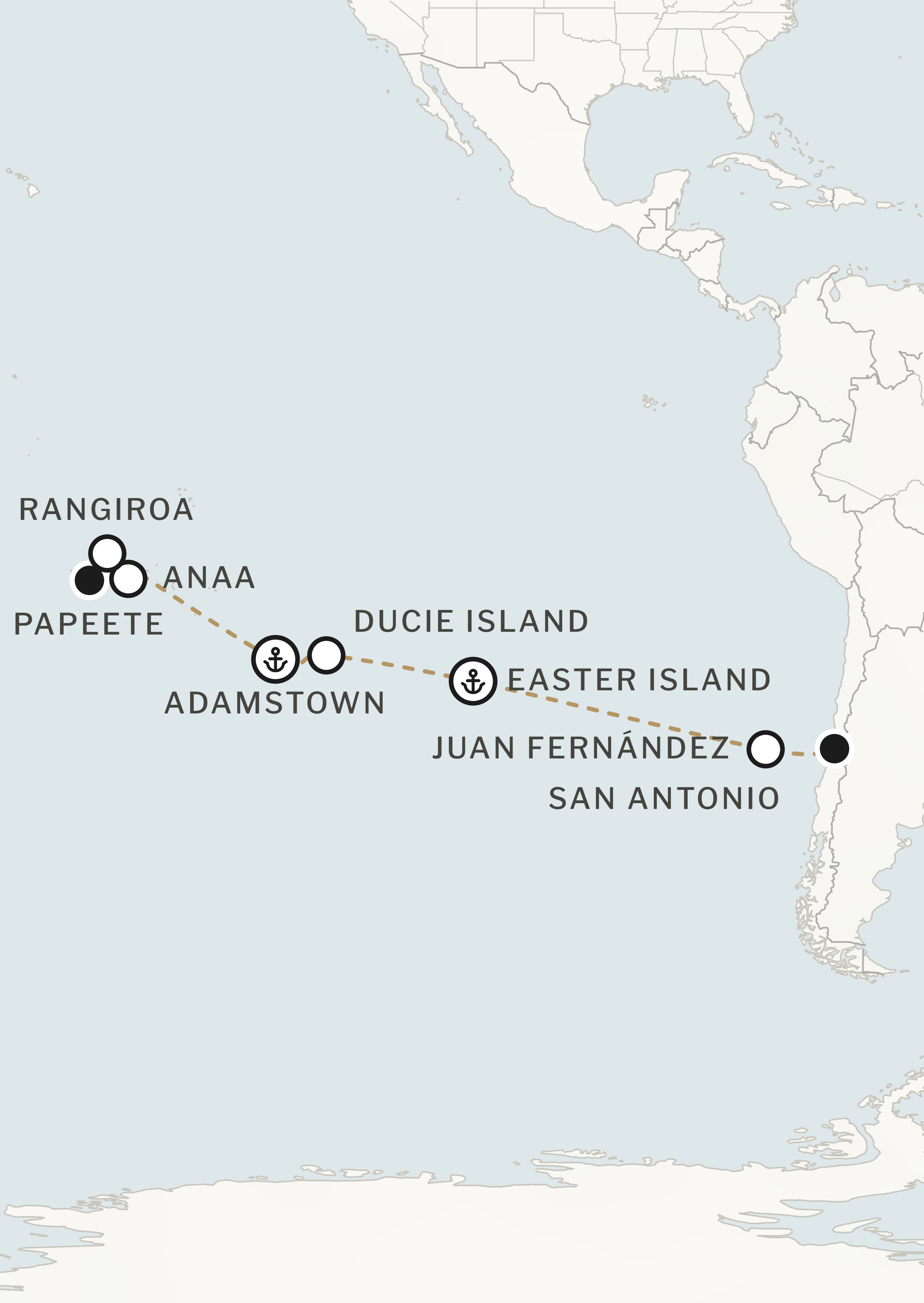Route map for this itinerary