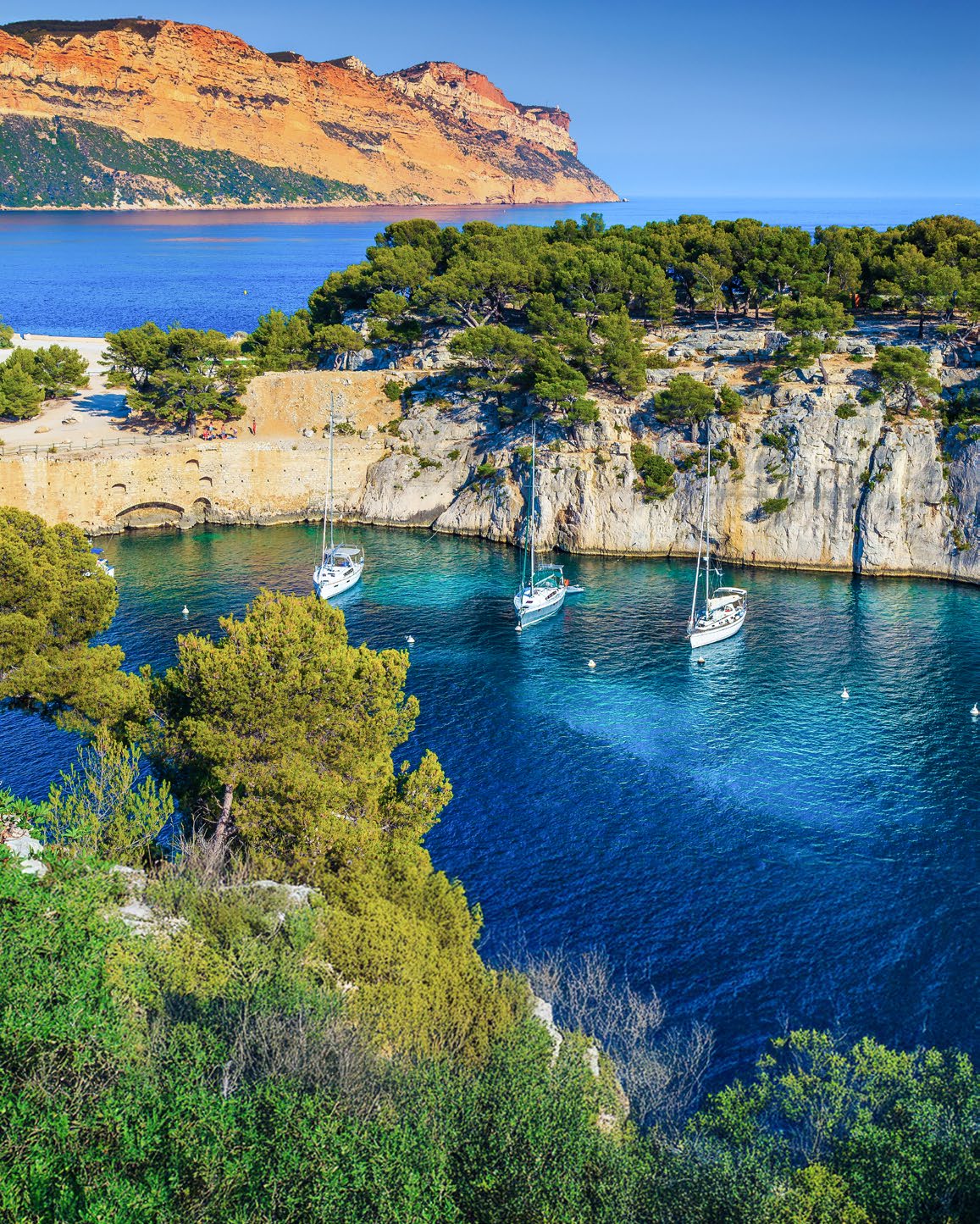 The Calanques on the French Mediterranean coast