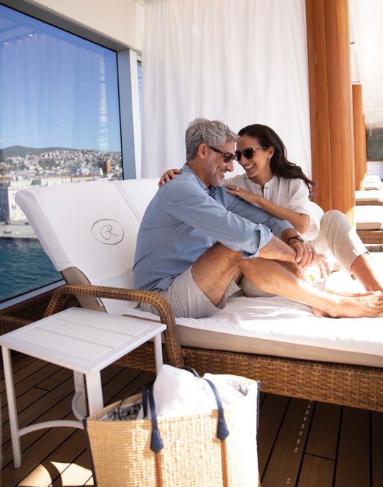 Pool deck aboard Seven Seas Explorer